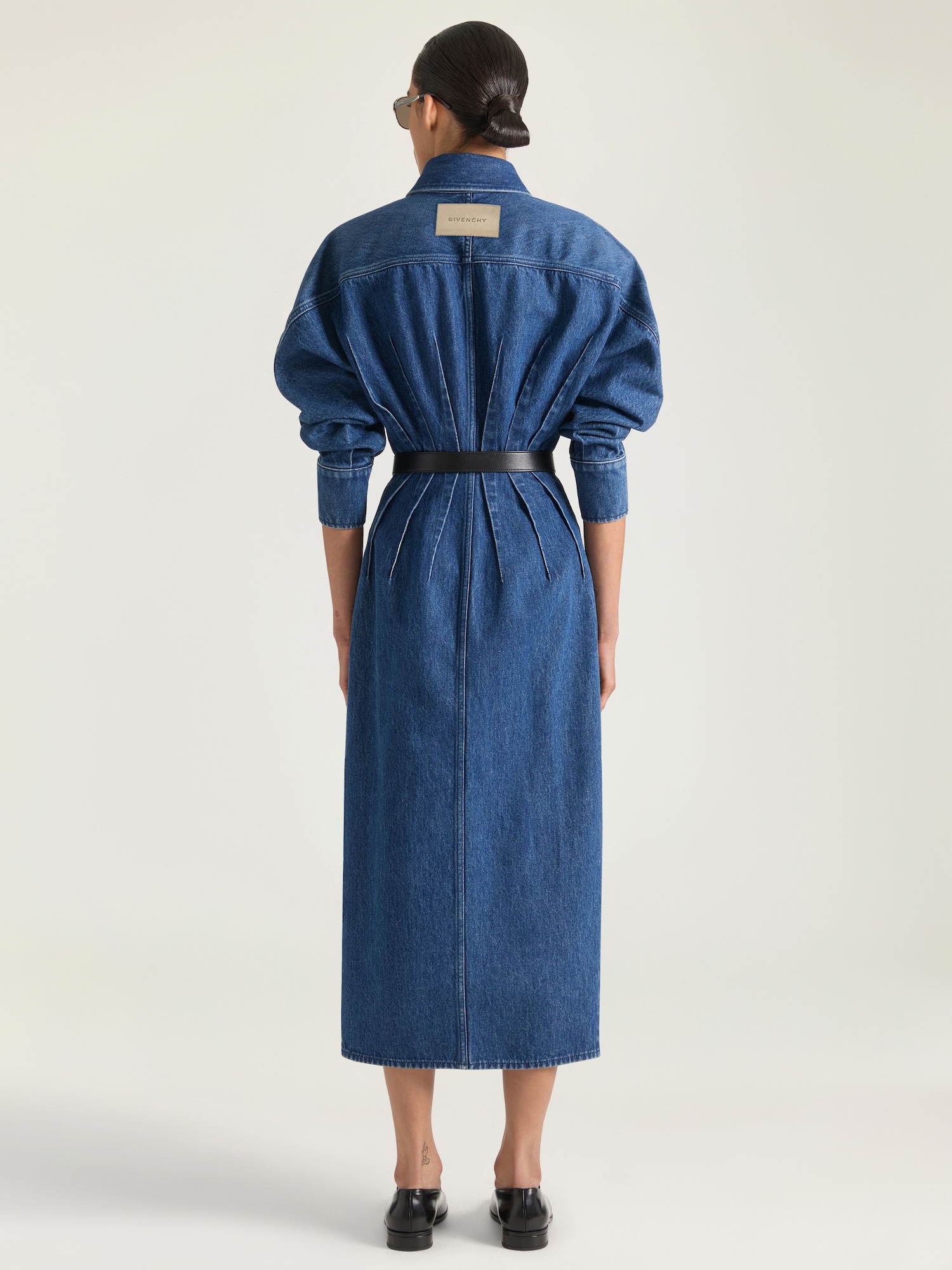 givenchy denim dress Cocoon dress in medium blue denim