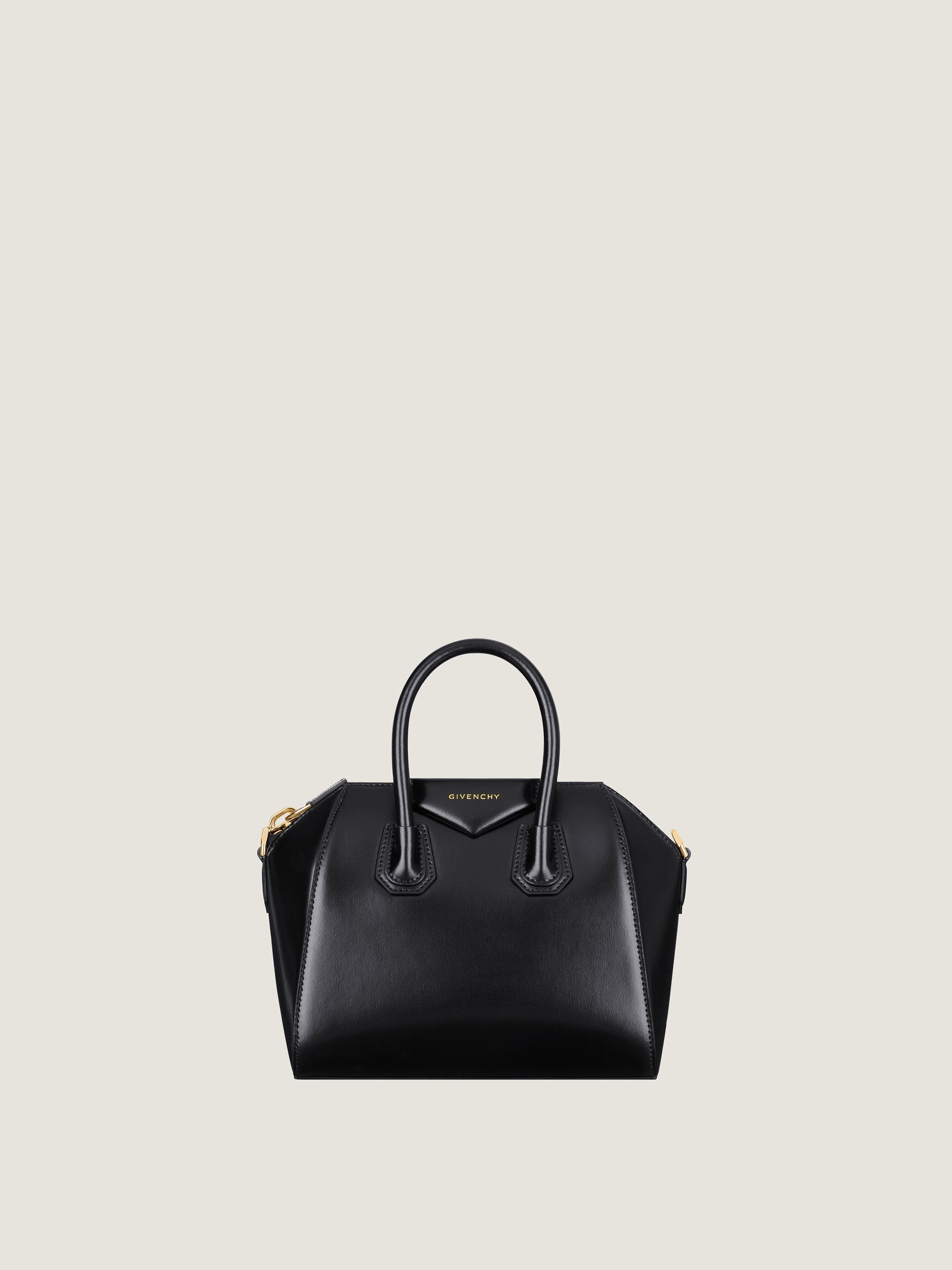 Givenchy Mini Antigona Bag In Box Leather In Black