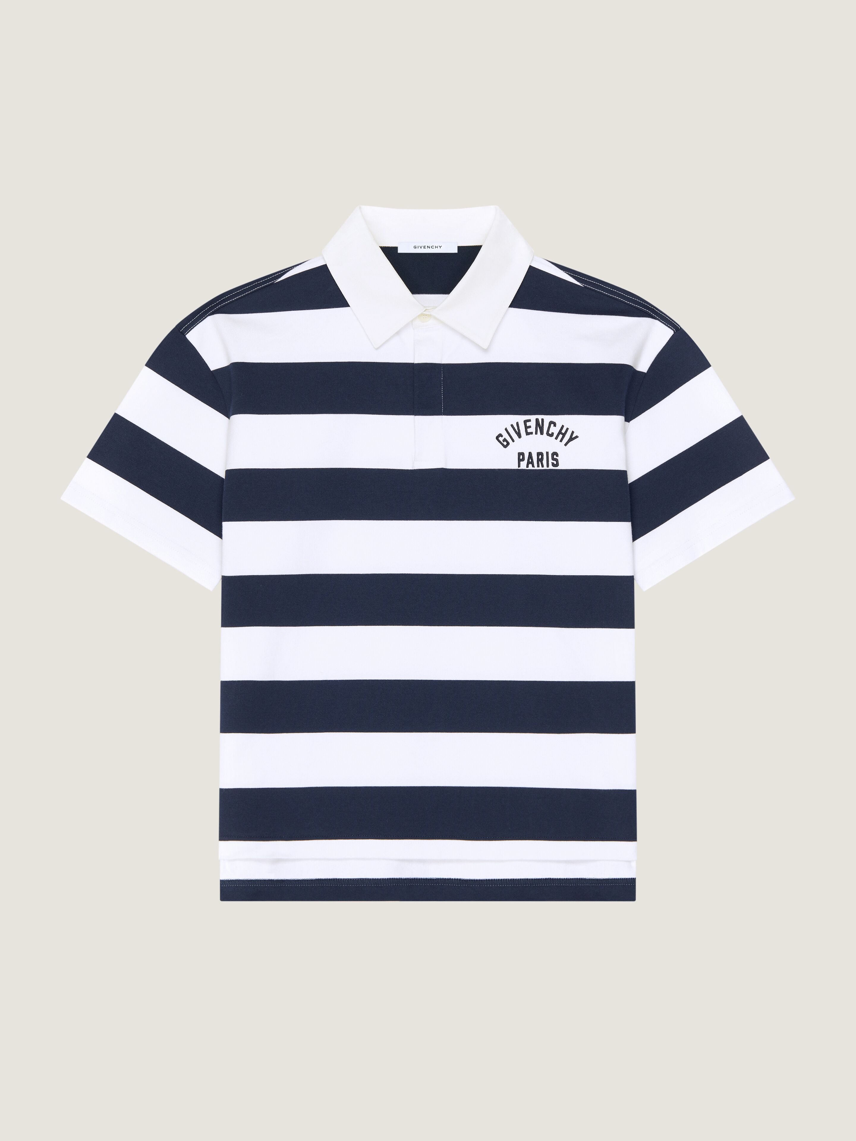 GIVENCHY PARISエンブロイダリー バイカラー コットン ポロ | Givenchy