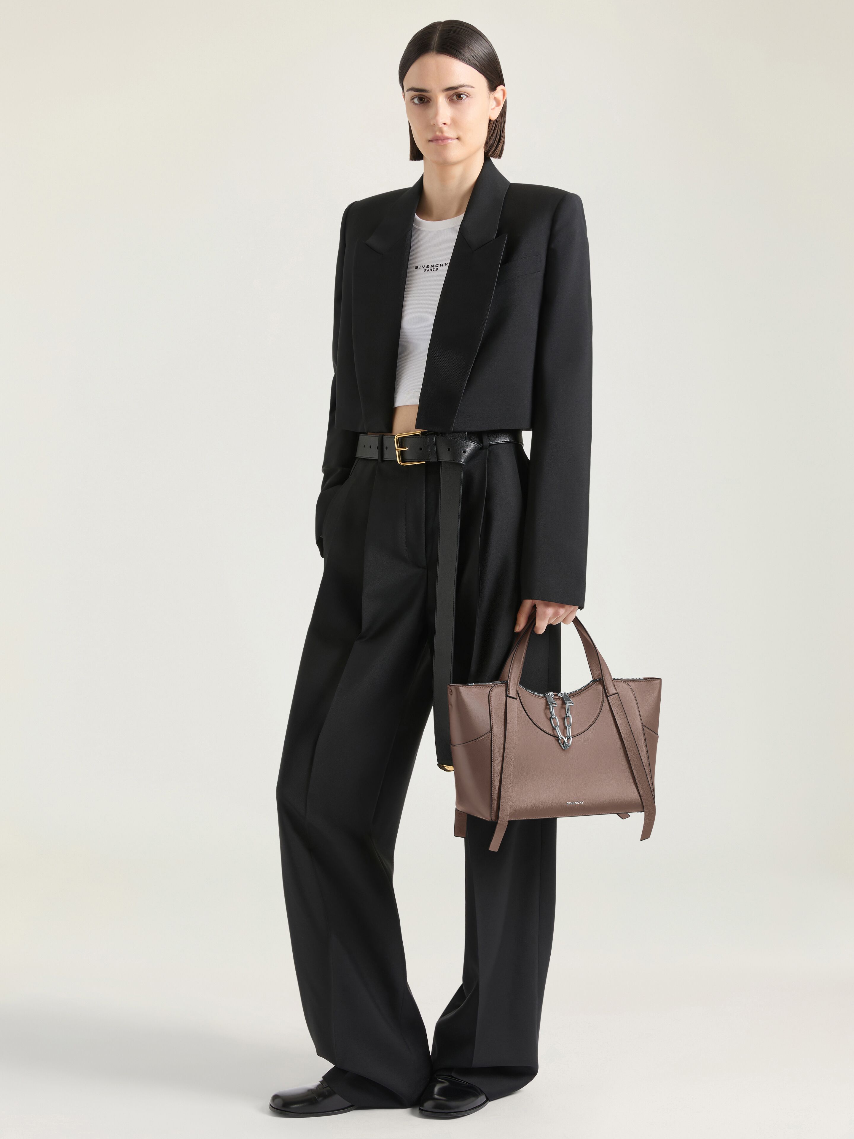 Medium The Snatch bag in grained leather in - taupe - BB516SB2DL