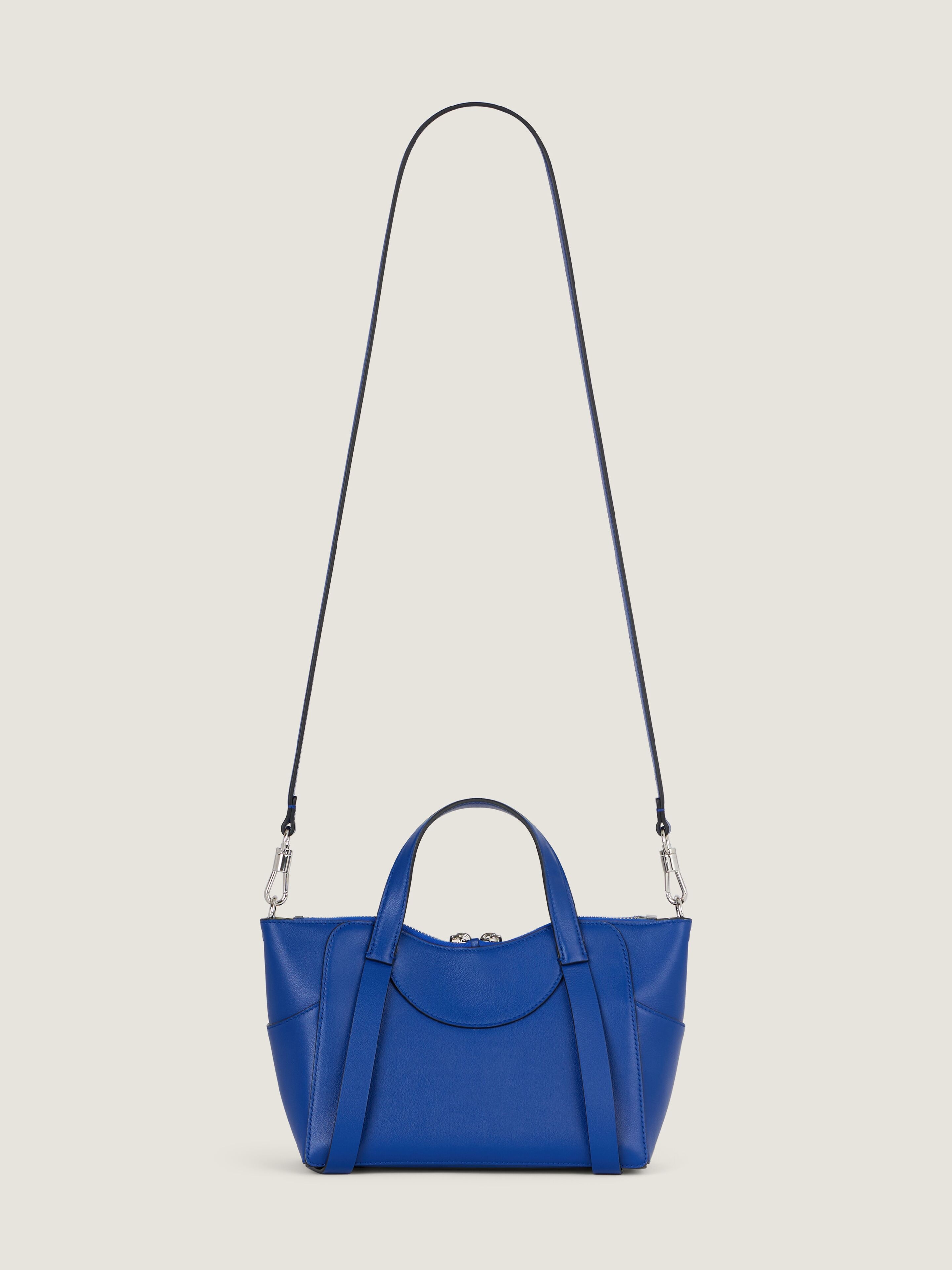 Small The Snatch bag in grained leather in - cobalt blue