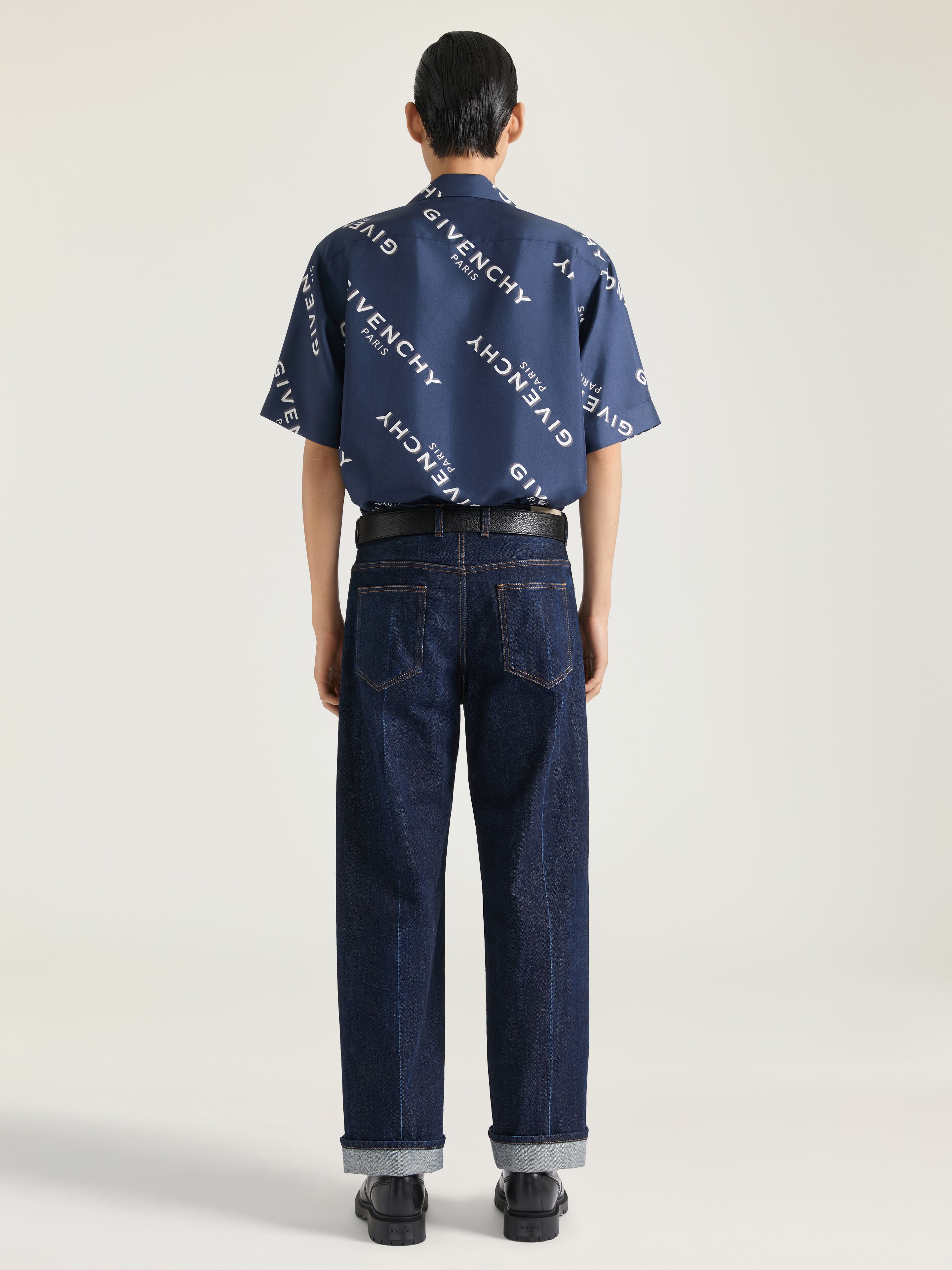 デニム・ジーパン GIVENCHY 'Wide leg' jeans High-rise wide-leg jeans in blue - Givenchy | Mytheresa