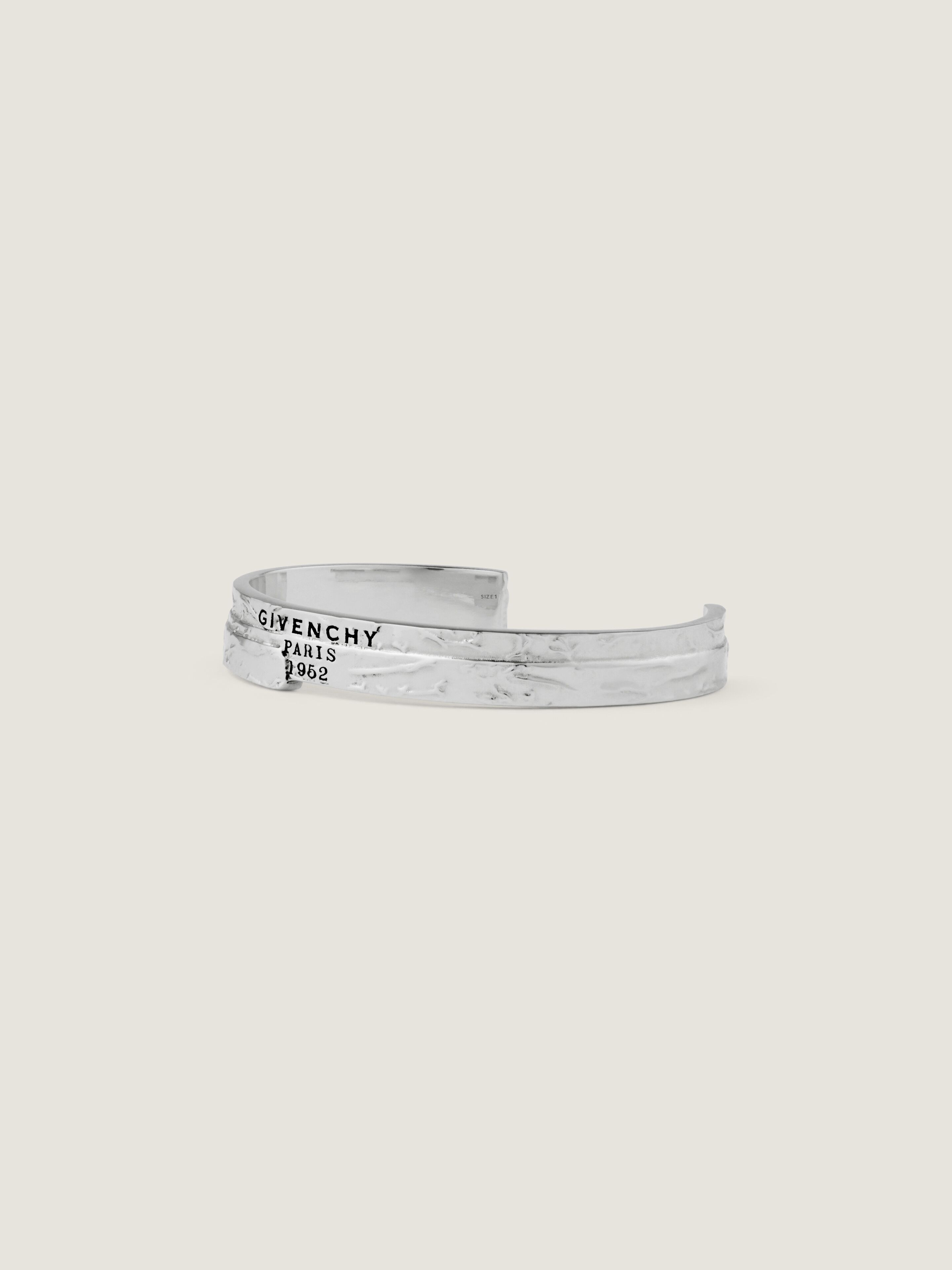 Givenchy Tape cuff bracelet in metal and enamel in - silvery