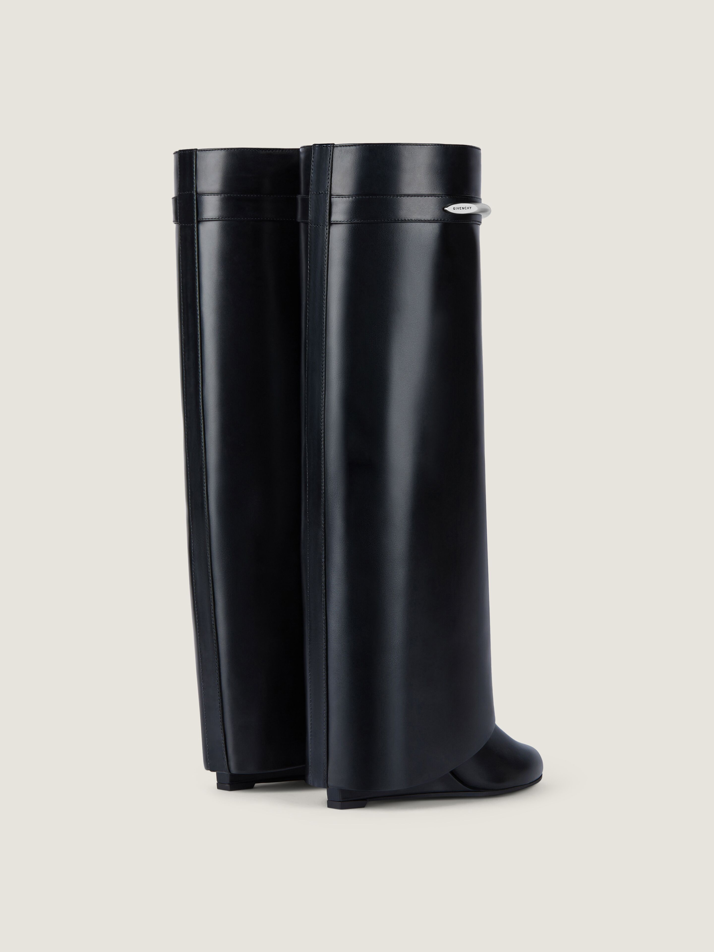 Shark Pinch boots in leather in - black/silvery - BE703XE1J7-008