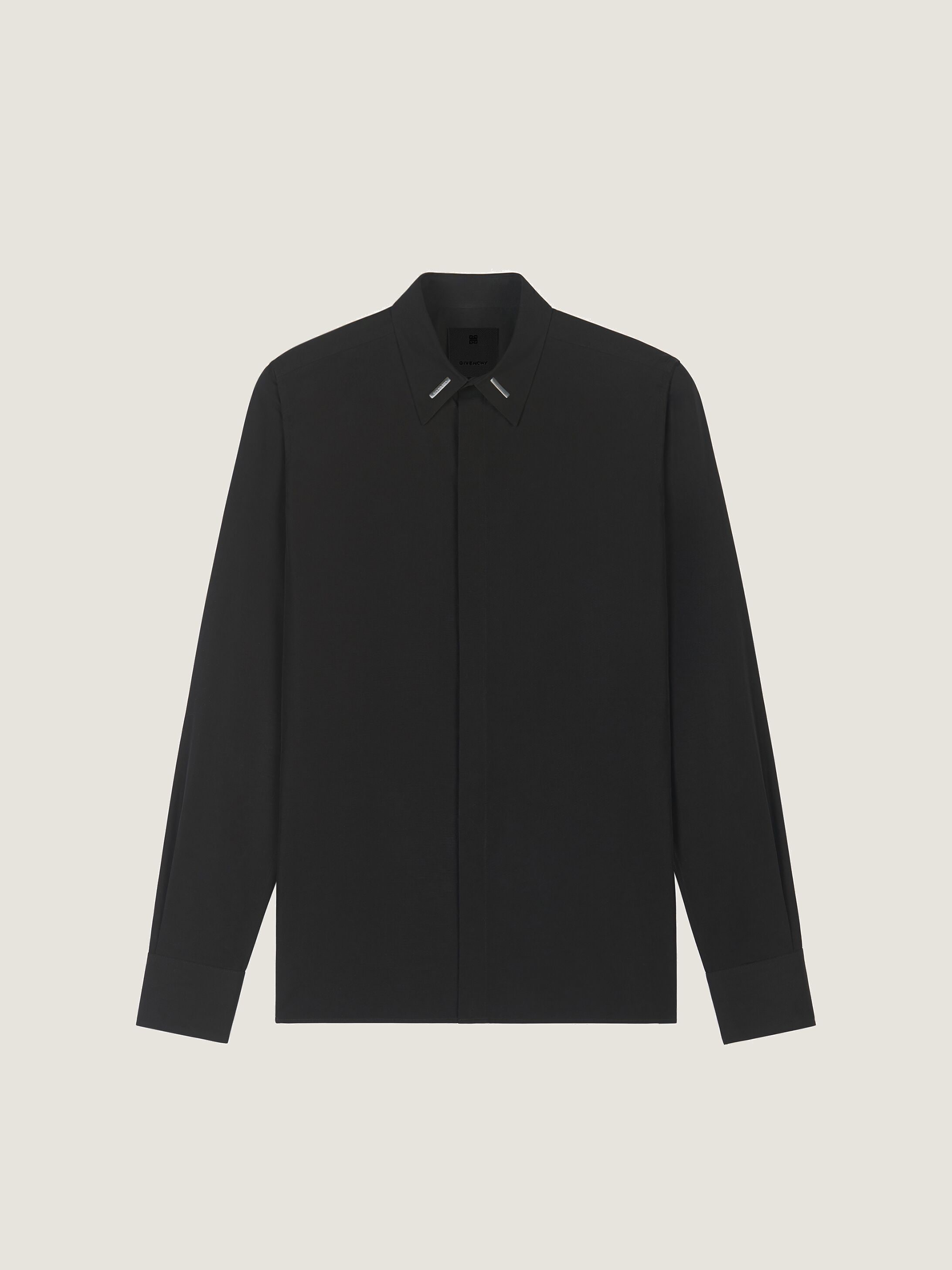 Shirt in poplin with collar details in - black | Givenchy US