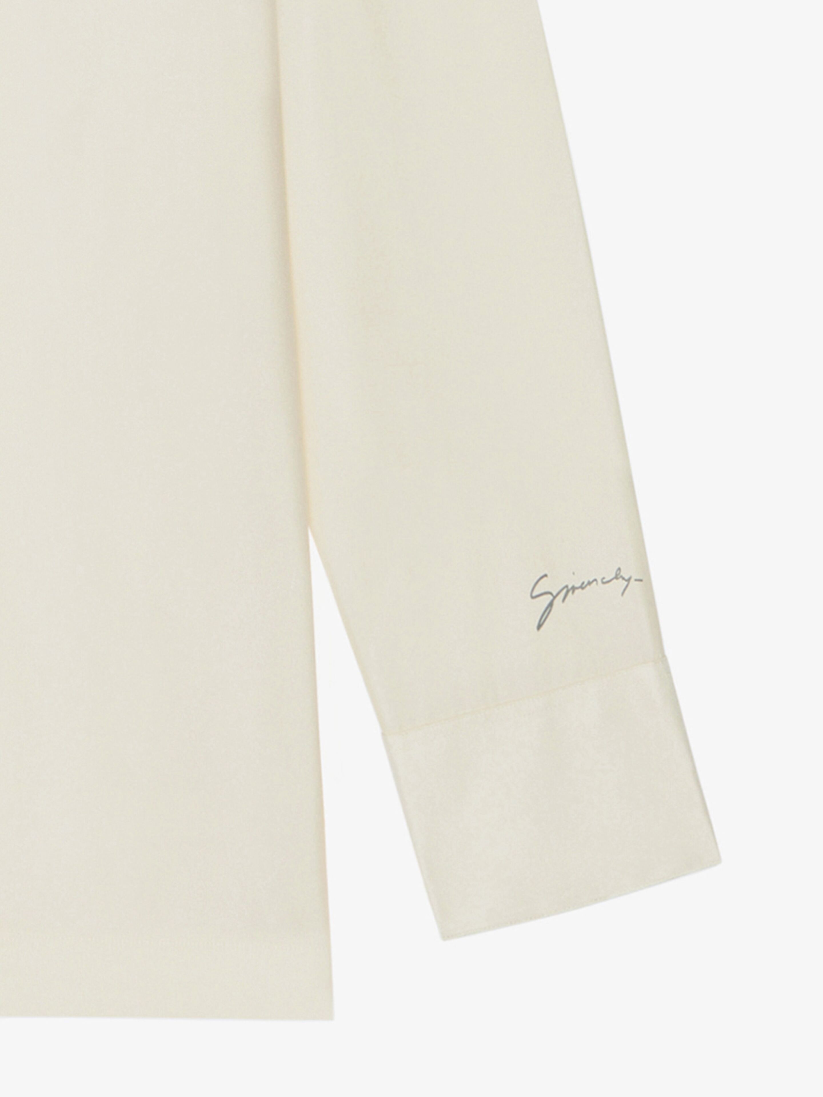 Shirt in silk with hair print lavalliere in - white
