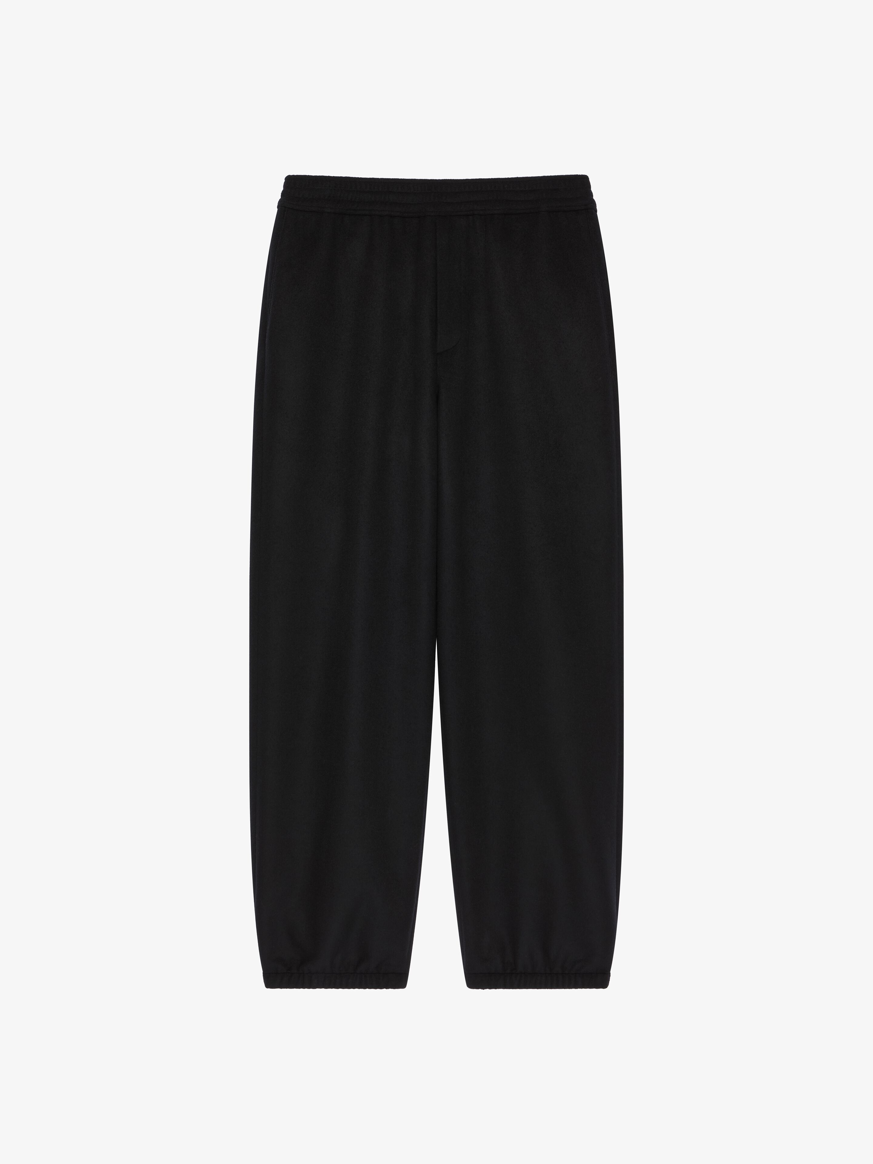 Givenchy Jogger Pants In Double Face Wool And Cashmere In Blue