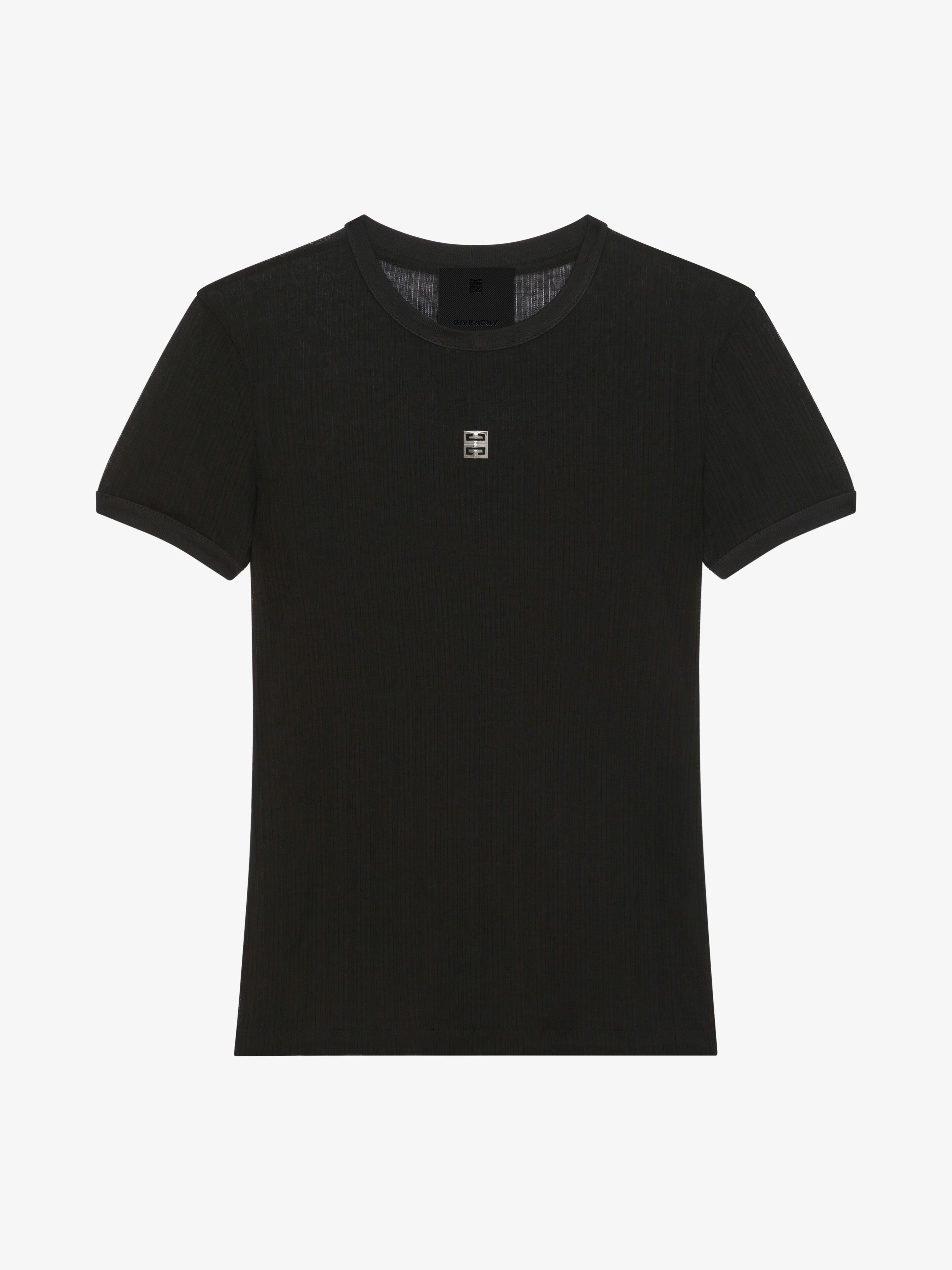GIVENCHY SLIM FIT T-SHIRT IN TRANSPARENT COTTON