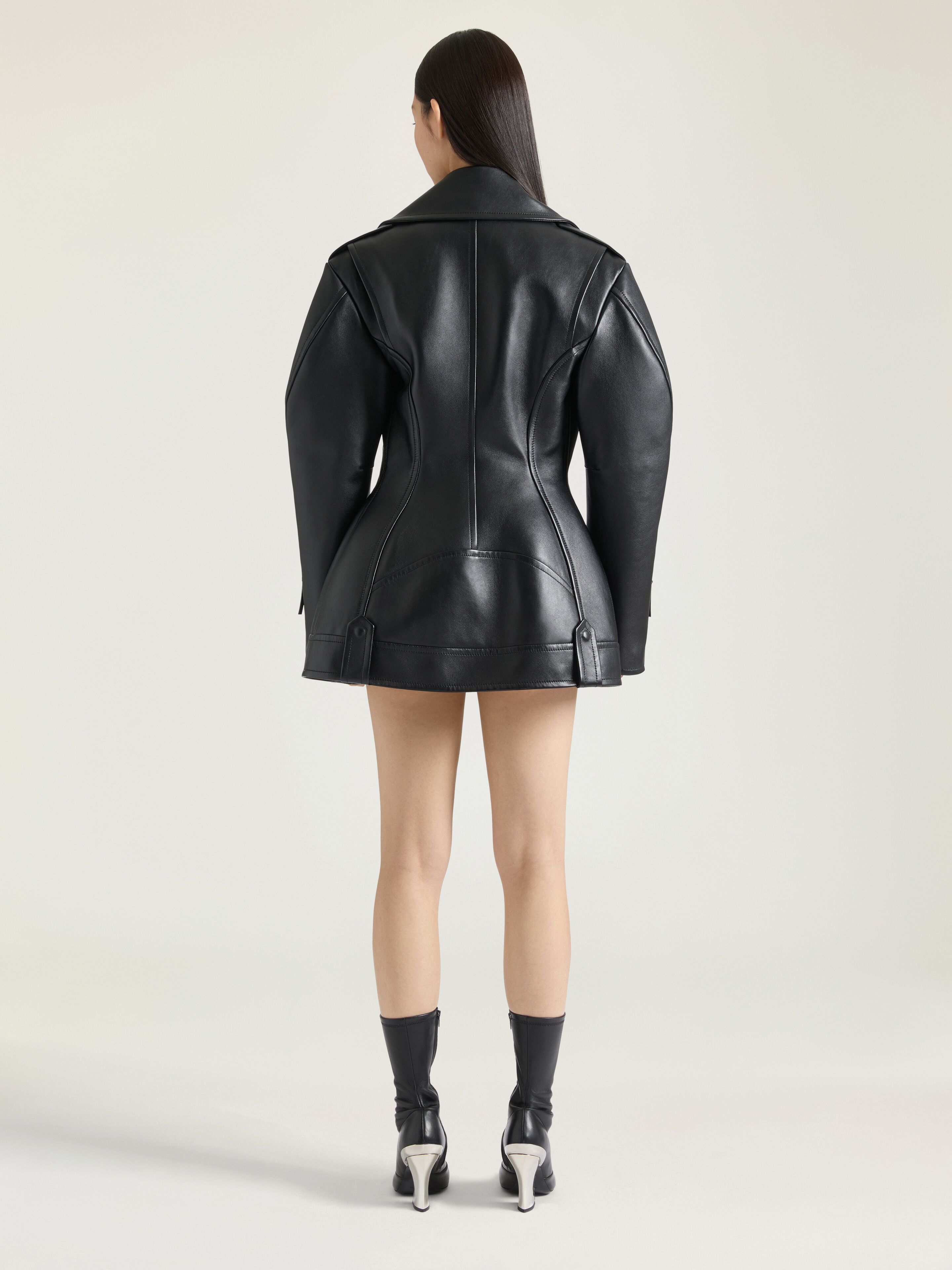 Cinched biker jacket in leather in - black | Givenchy US