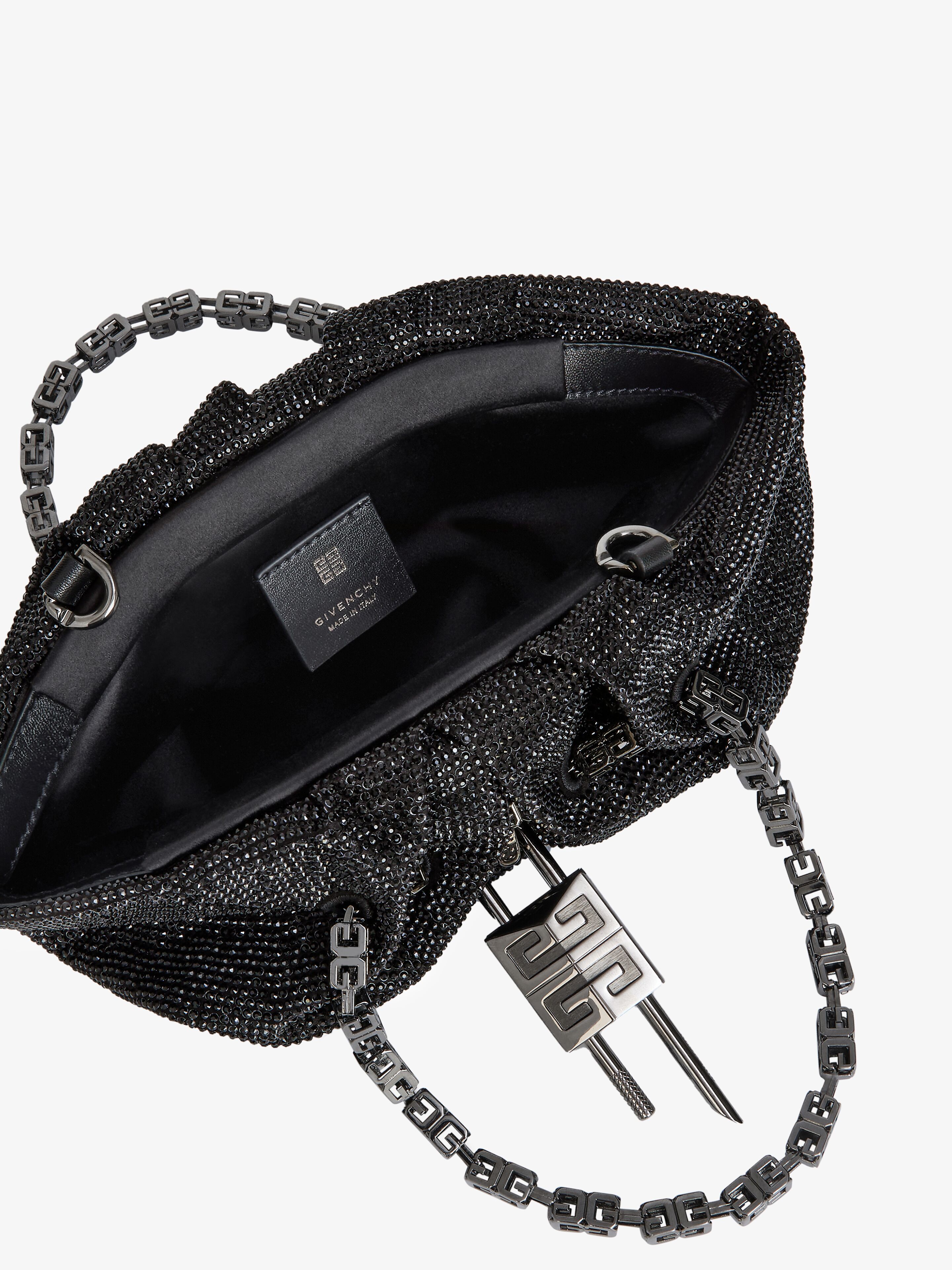 GIVENCHY ケニーネオ ミニ Mini Kenny bag in strass in - black | Givenchy US