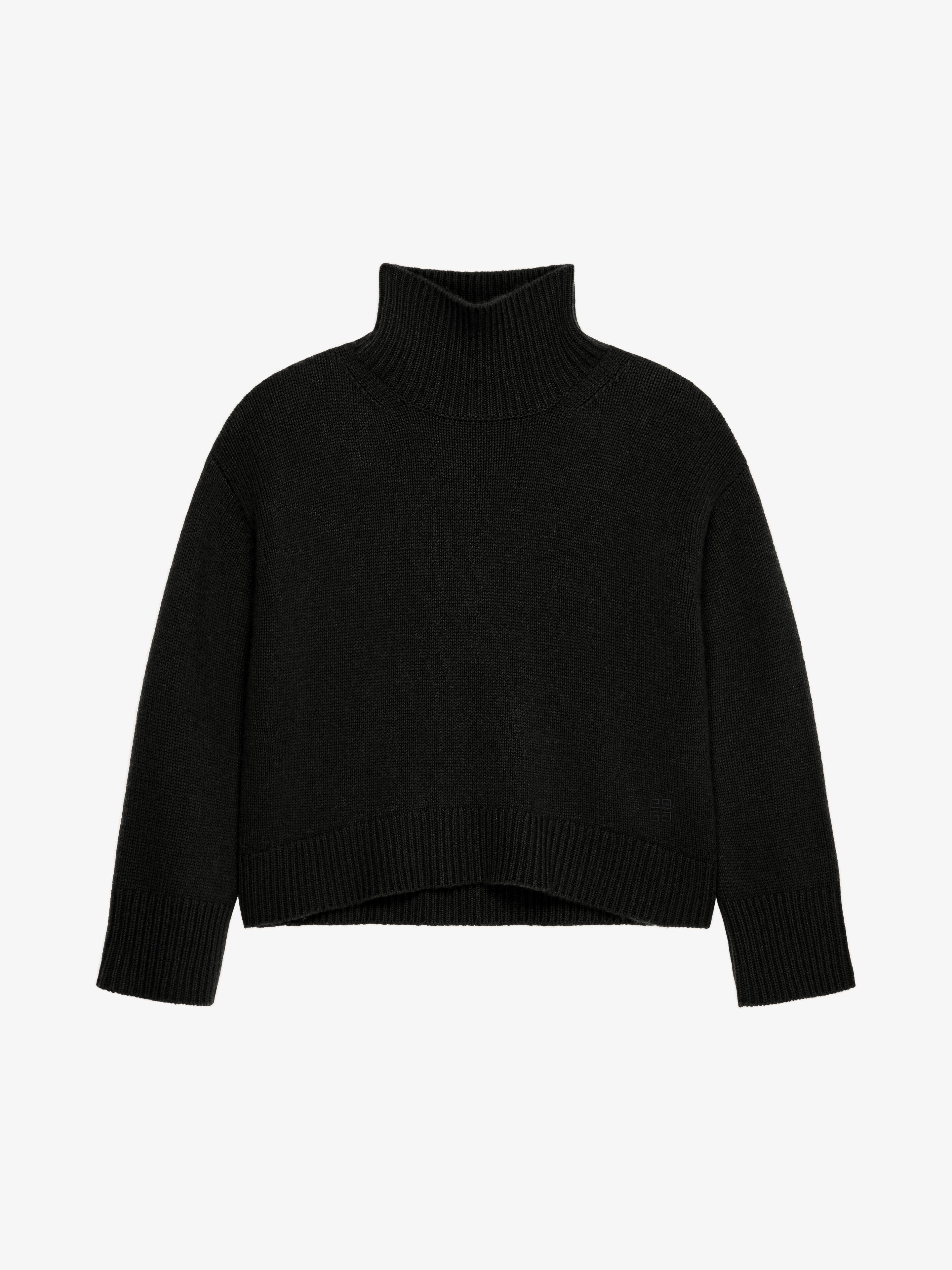 Shop Givenchy Oversized Turtleneck Sweater In Cashmere In Black