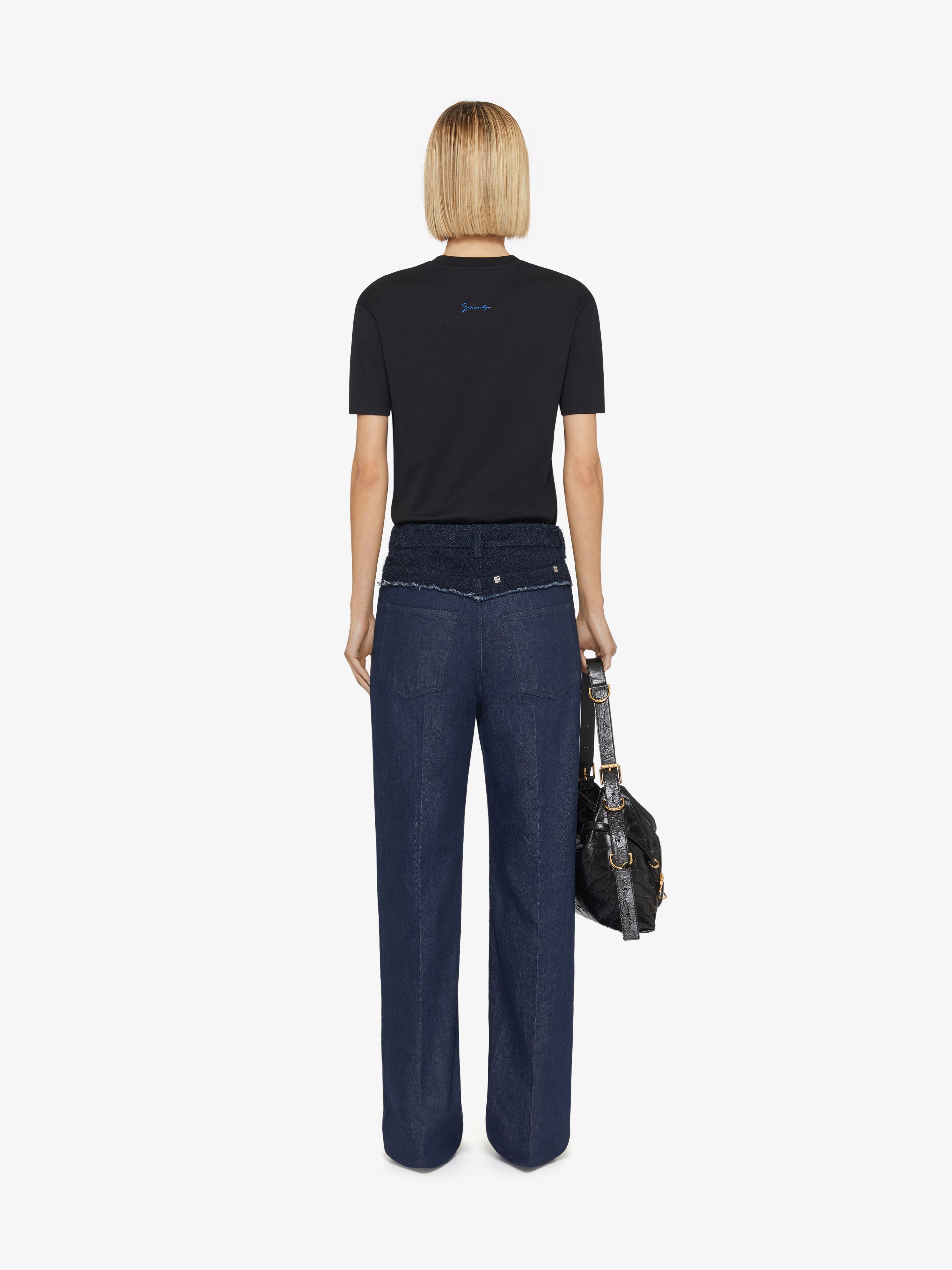 T-shirt in cotton with cat eye embroidery | Givenchy CA
