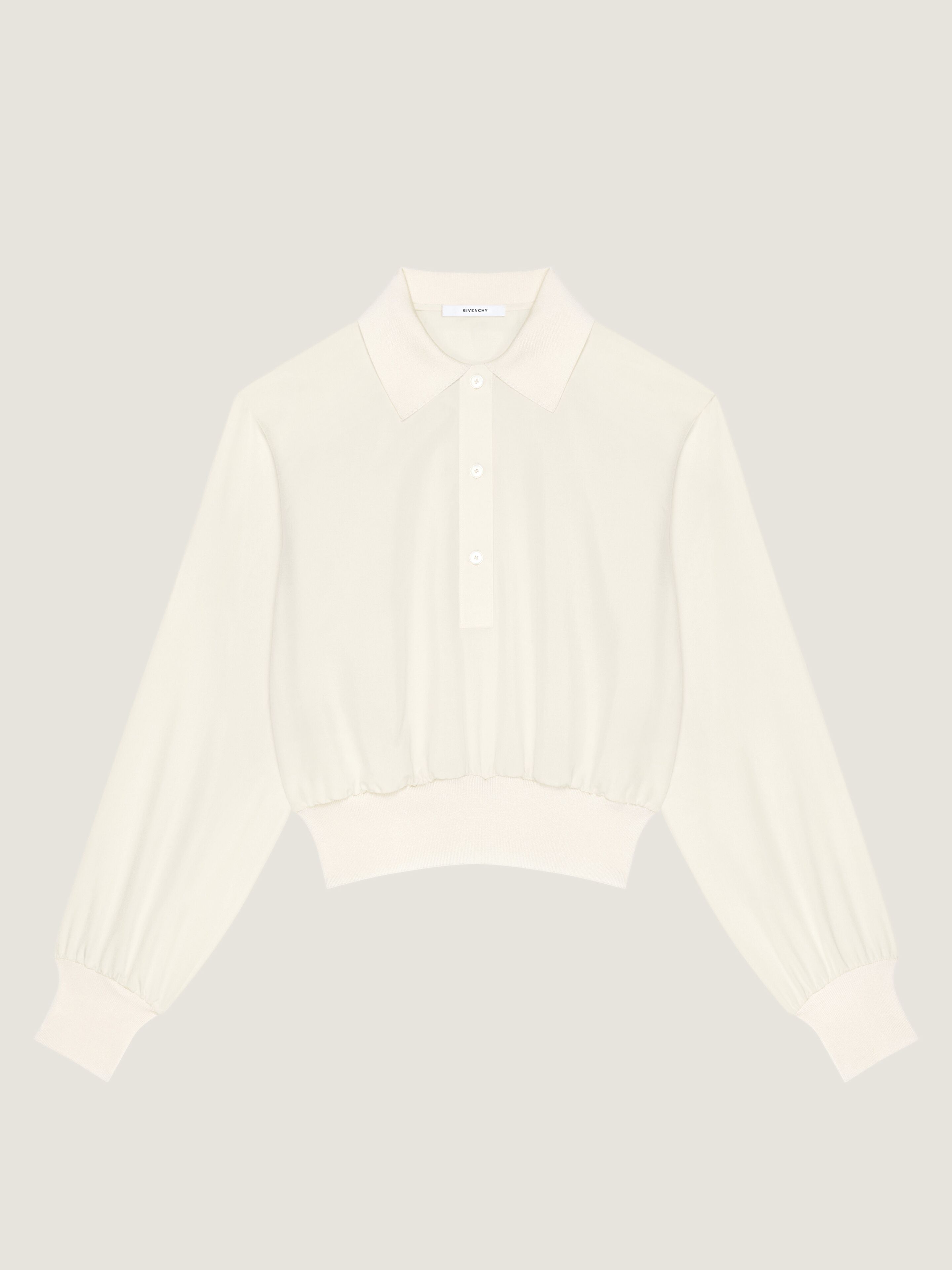 Givenchy Silk Polo Shirt In White
