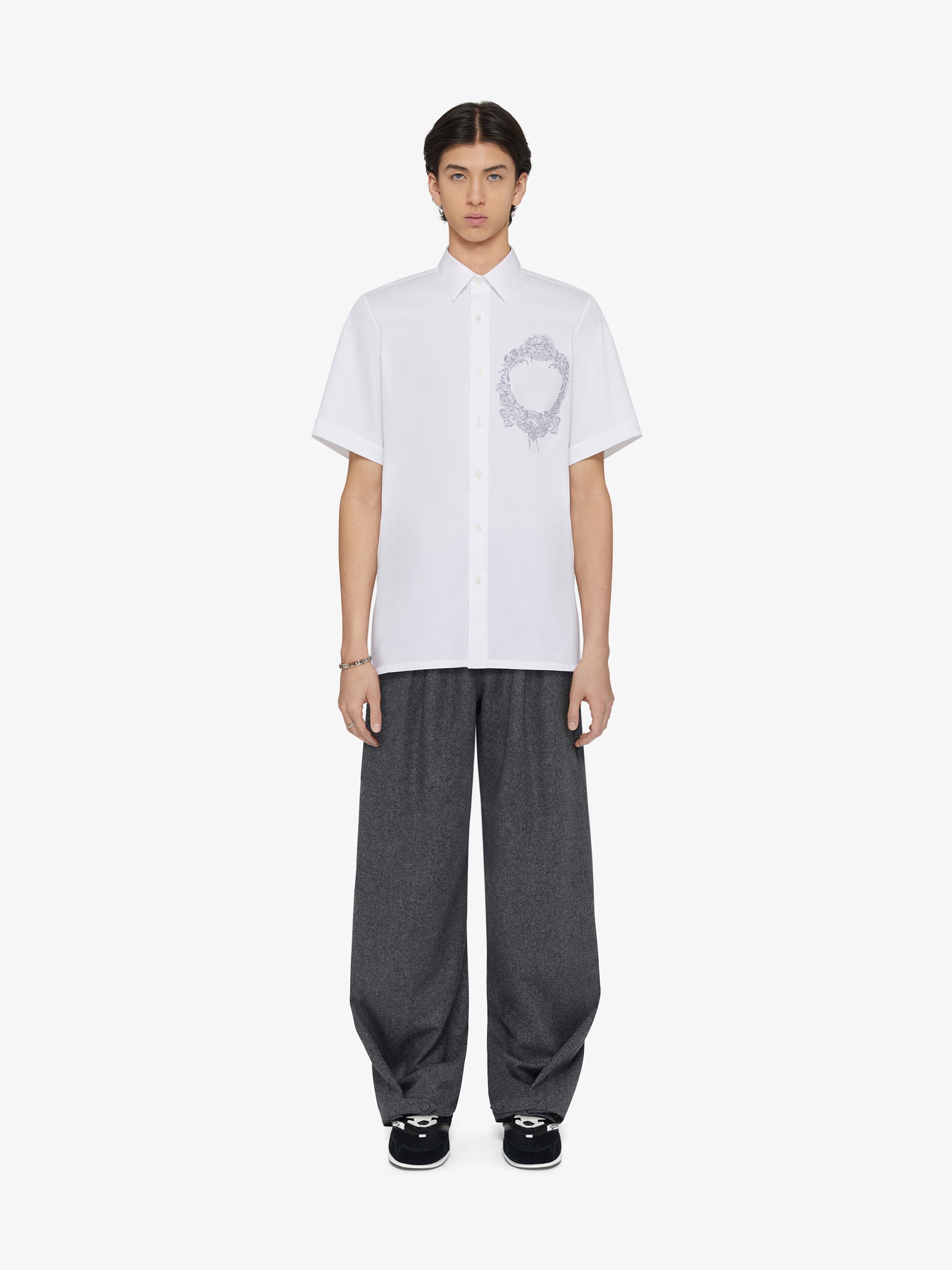 Shirt in poplin with baroque print | Givenchy CA | Givenchy Shirt in poplin with baroque print | Givenchy CA | Givenchy