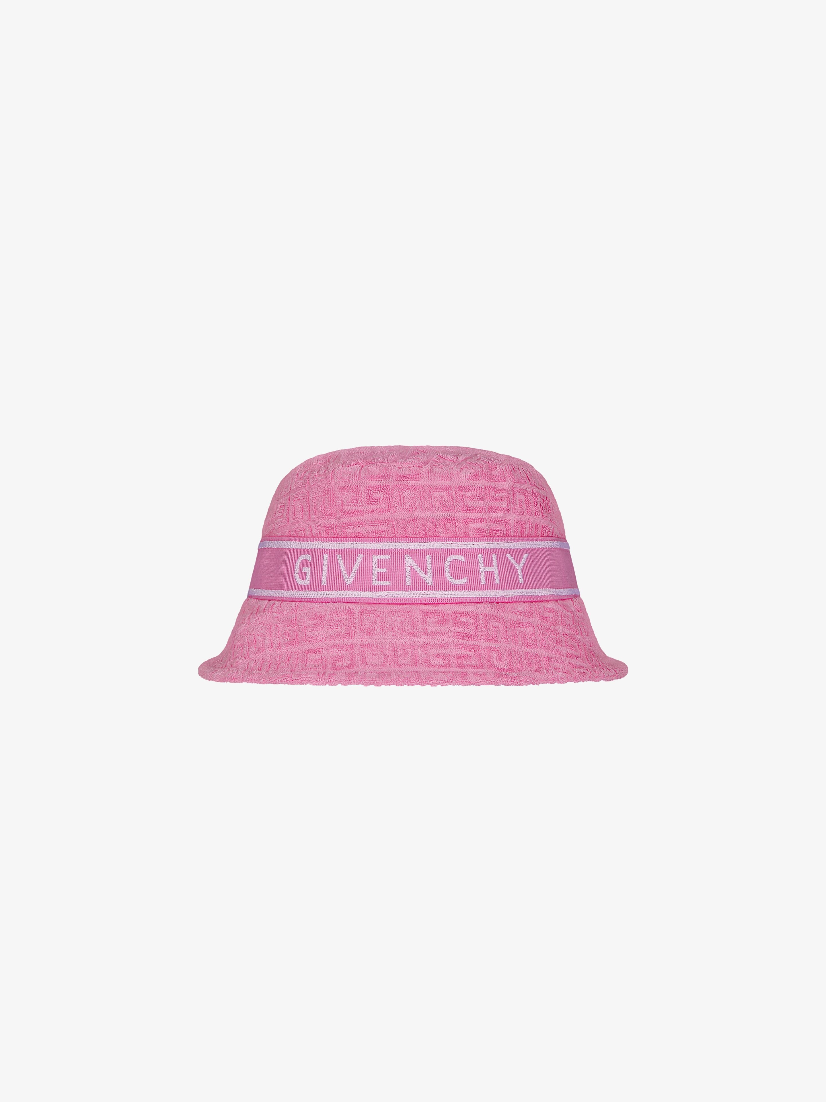 GIVENCHY bucket hat in 4G cotton towelling jacquard - pink