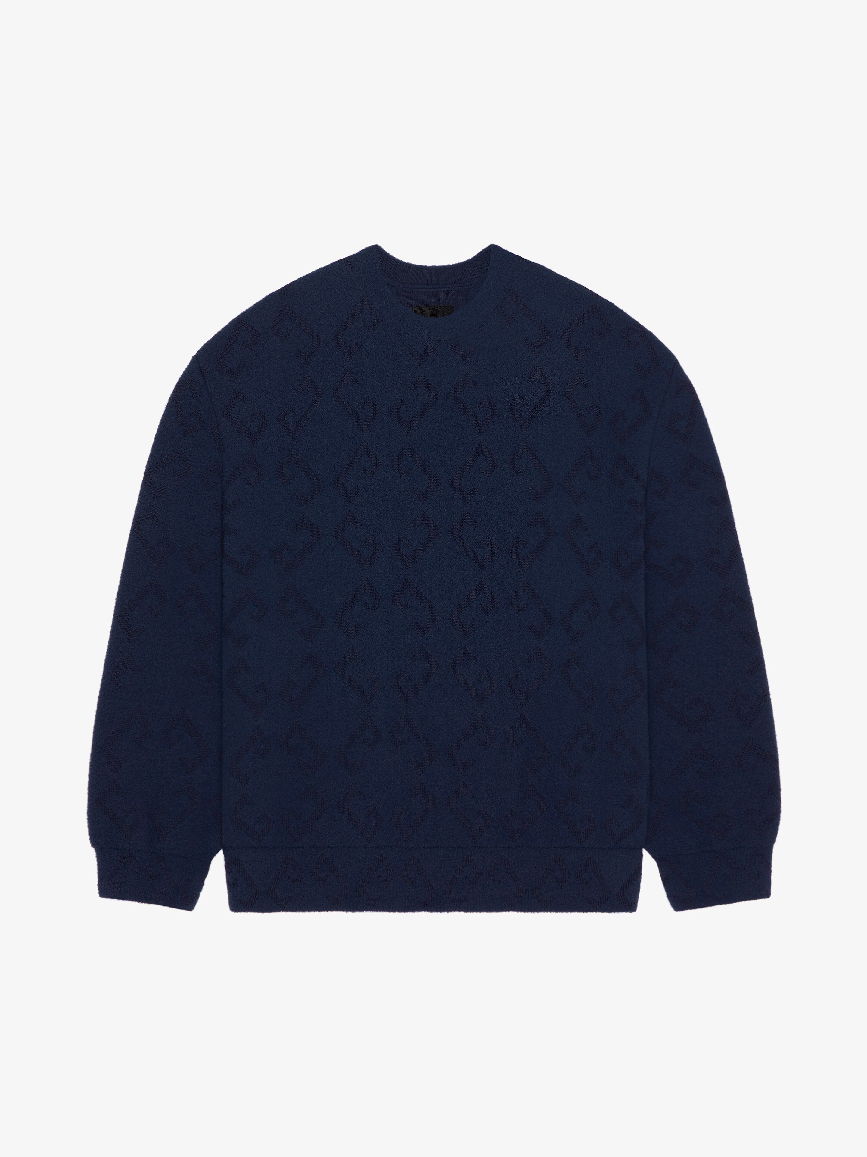 Givenchy - Pull En Jacquard Monogramme 72 - Bleu - pour Homme - Taille : L