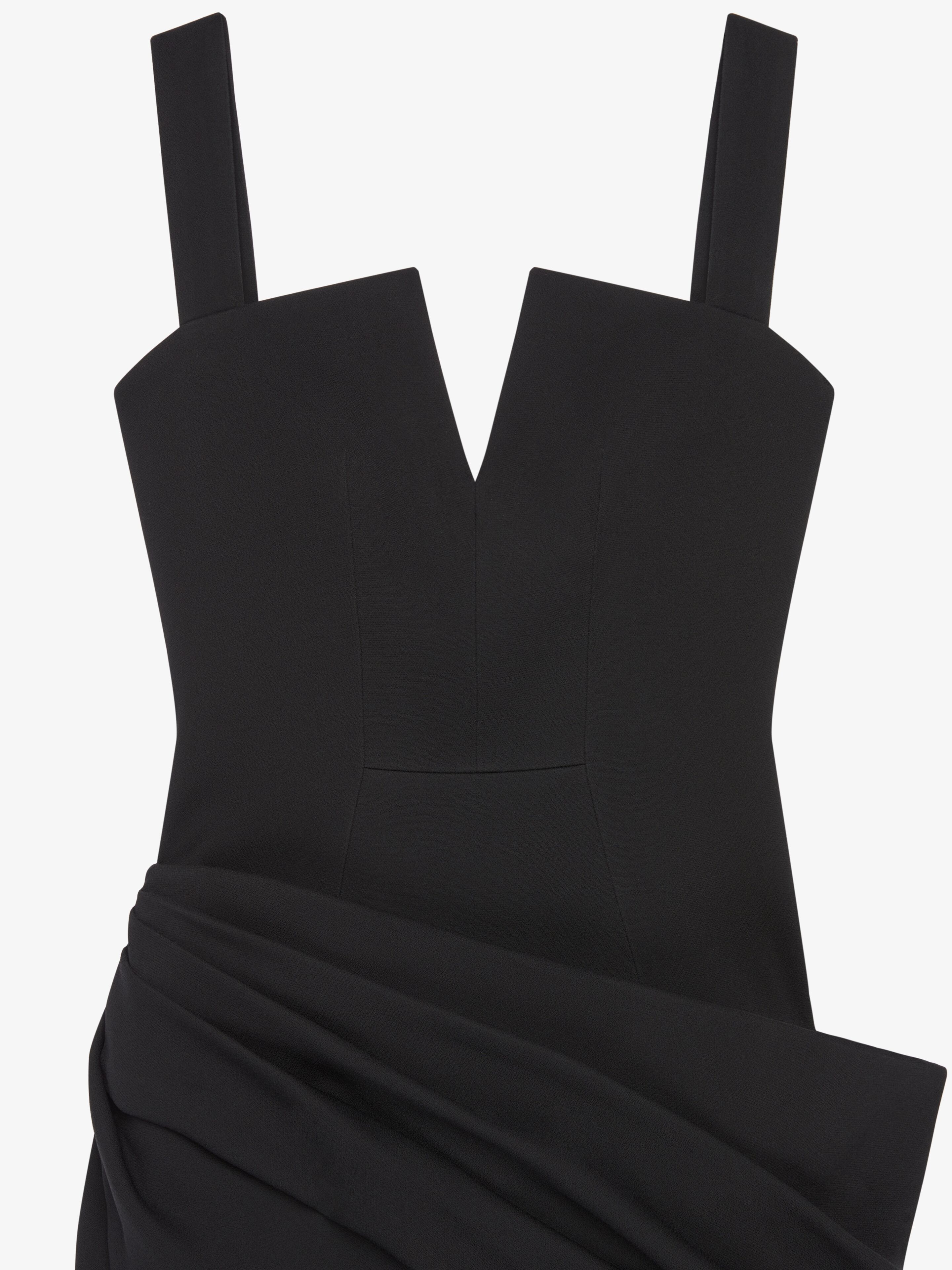 Evening draped dress - black