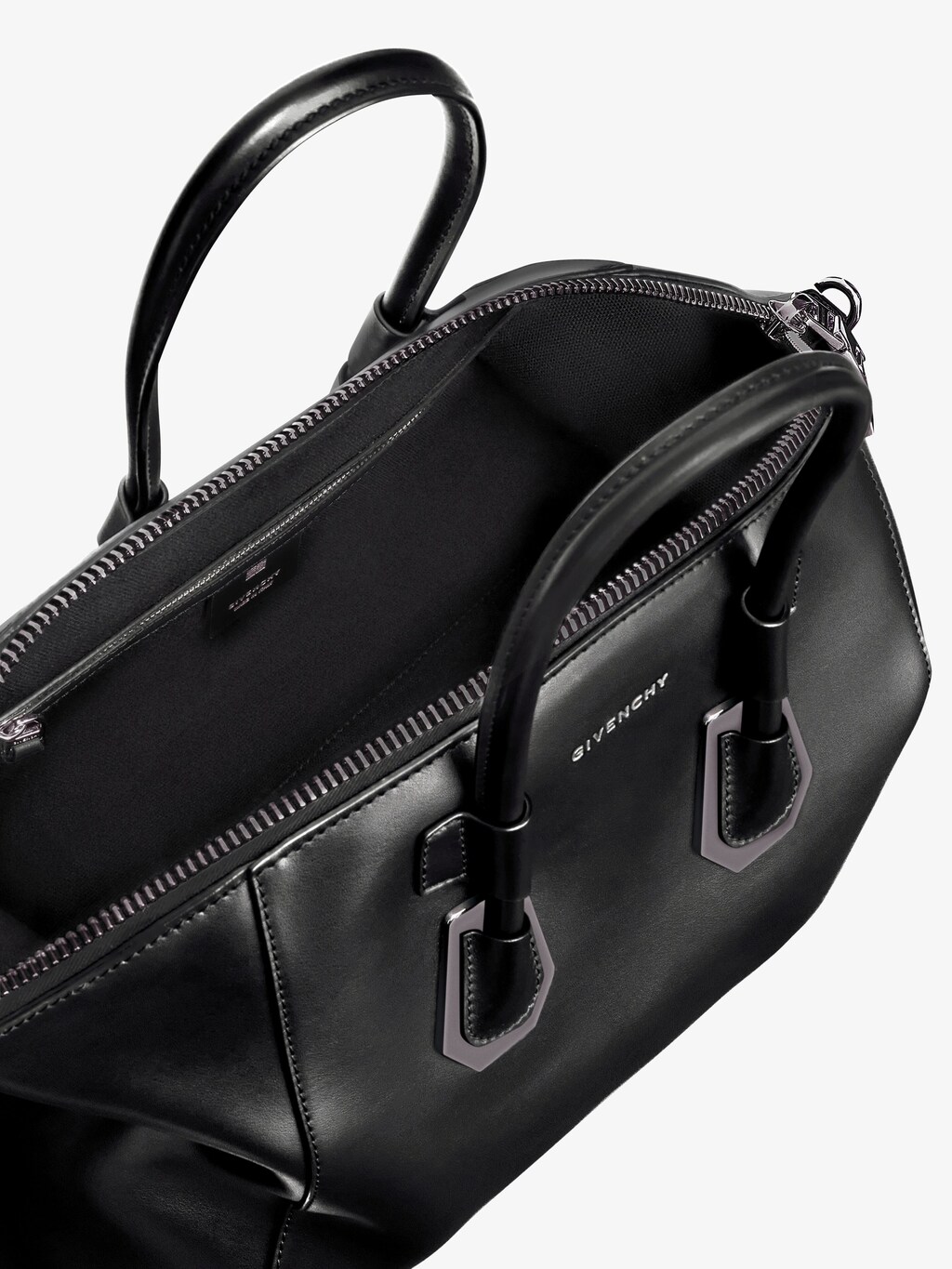 Small Antigona Sport bag in leather with metallic details
