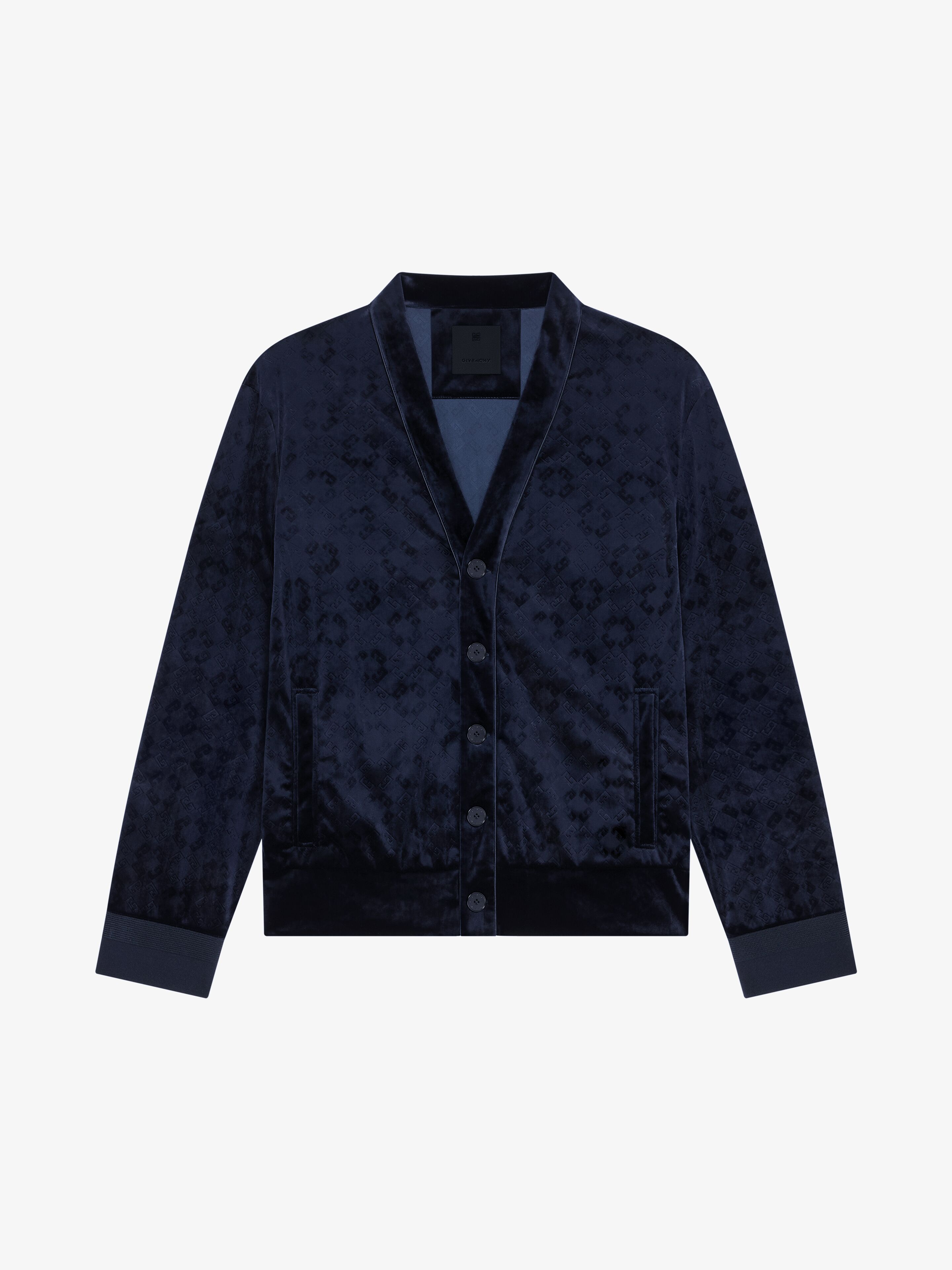 Givenchy Cardigan In Monogram 72 Velvet In Multicolor