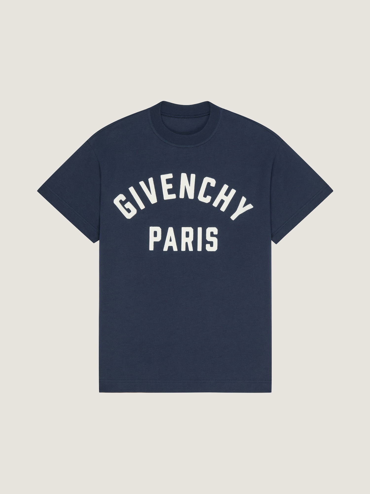 GIVENCHY Paris boxy fit t-shirt in cotton in navy/white