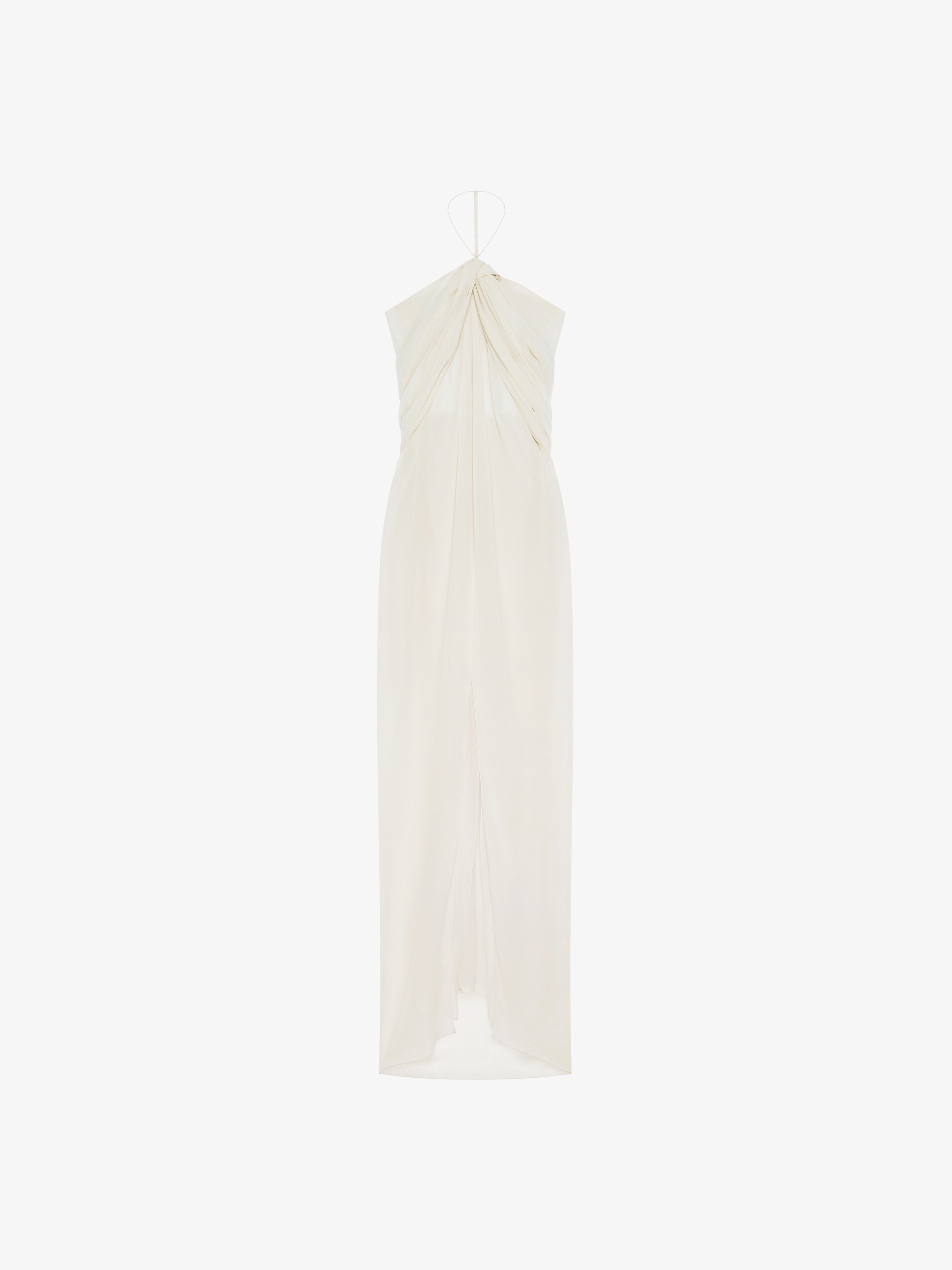 Givenchy - Robe Du Soir Drapée En Soie Avec Détail En Cristaux - pour Femme - Taille : 42