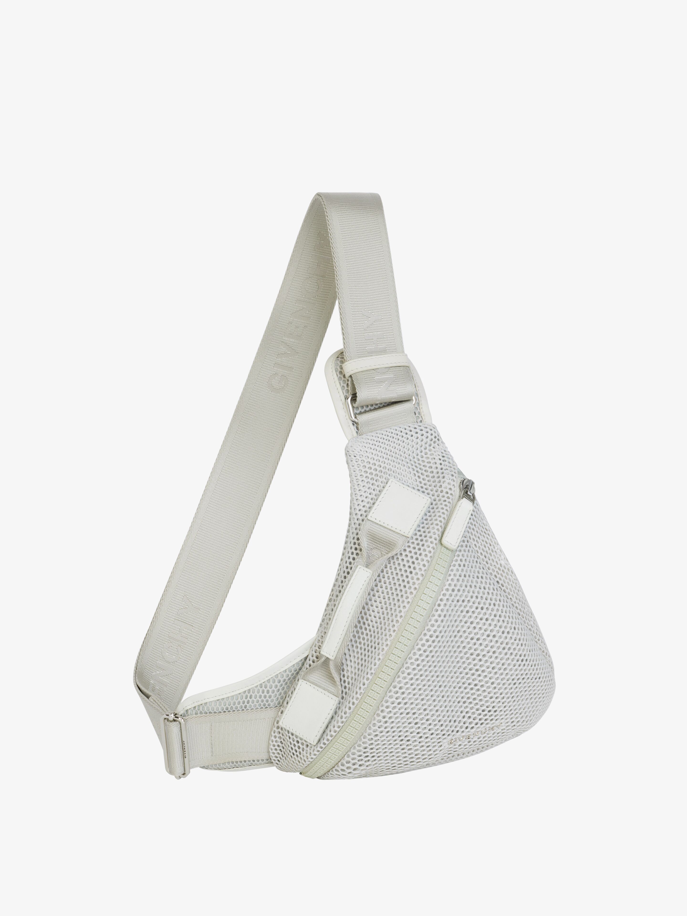 Shop Givenchy Small G-zip Triangle Bag In Mesh In Multicolor
