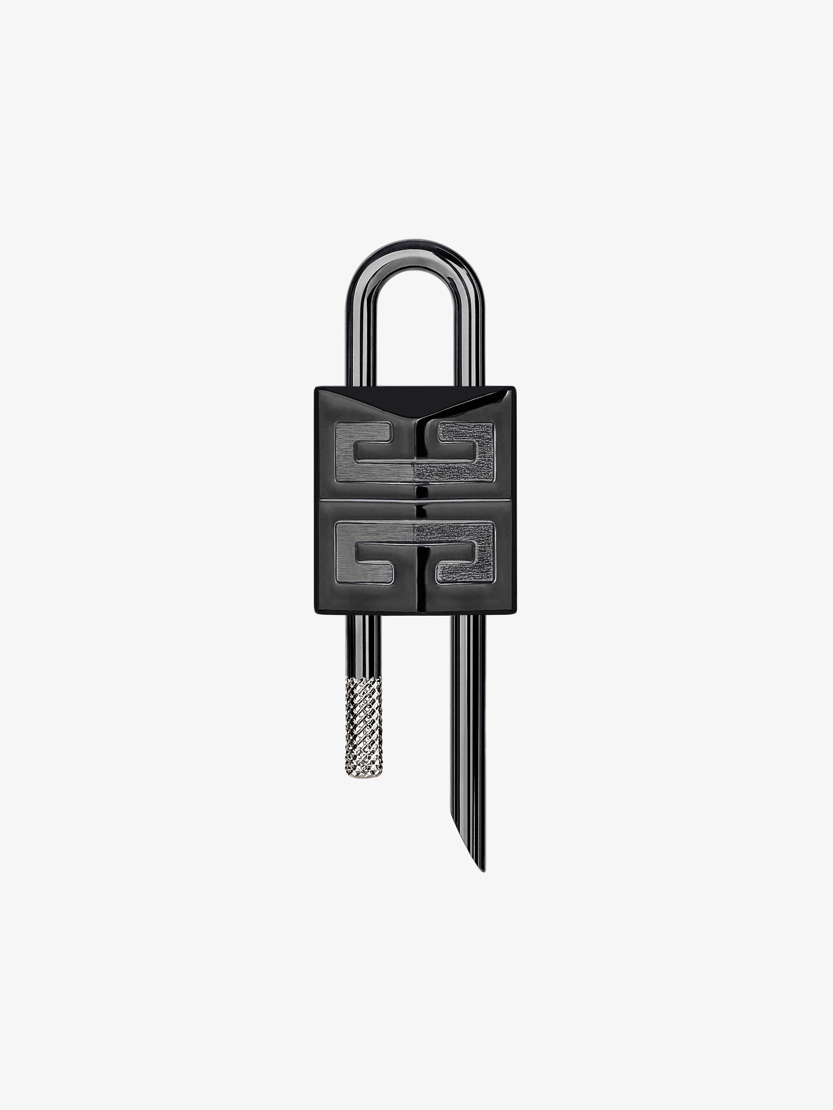 Shop Givenchy Small 4g Padlock In Two Tone Metal In Multicolor