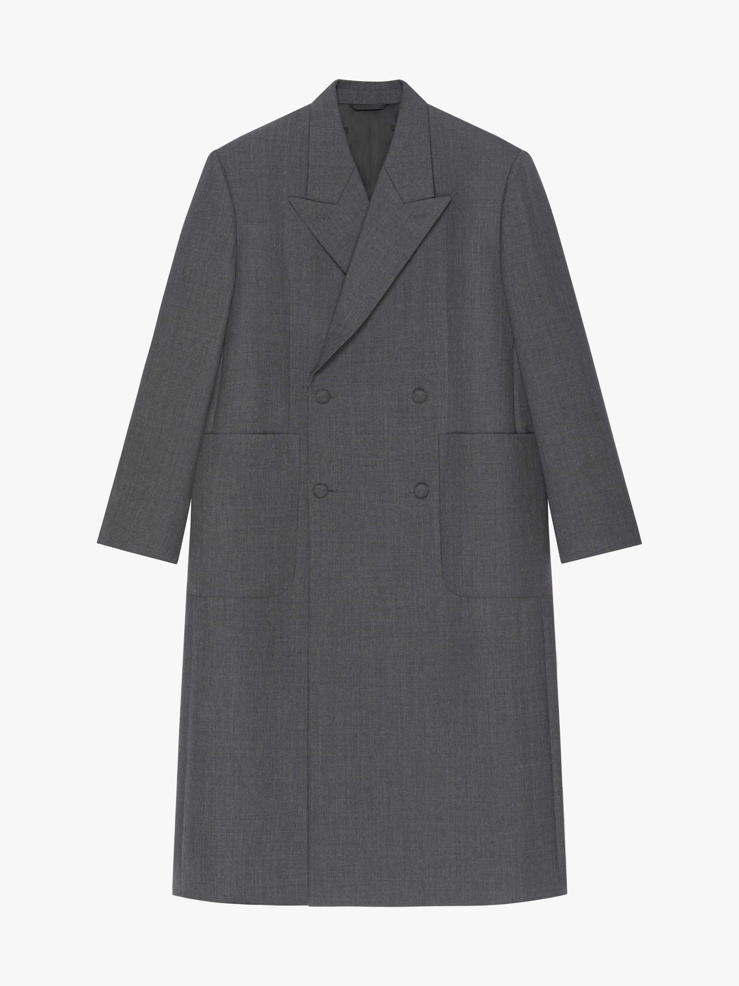 Givenchy - Manteau Oversize À Double Boutonnage En Laine - Gris - pour Homme - Taille : 52