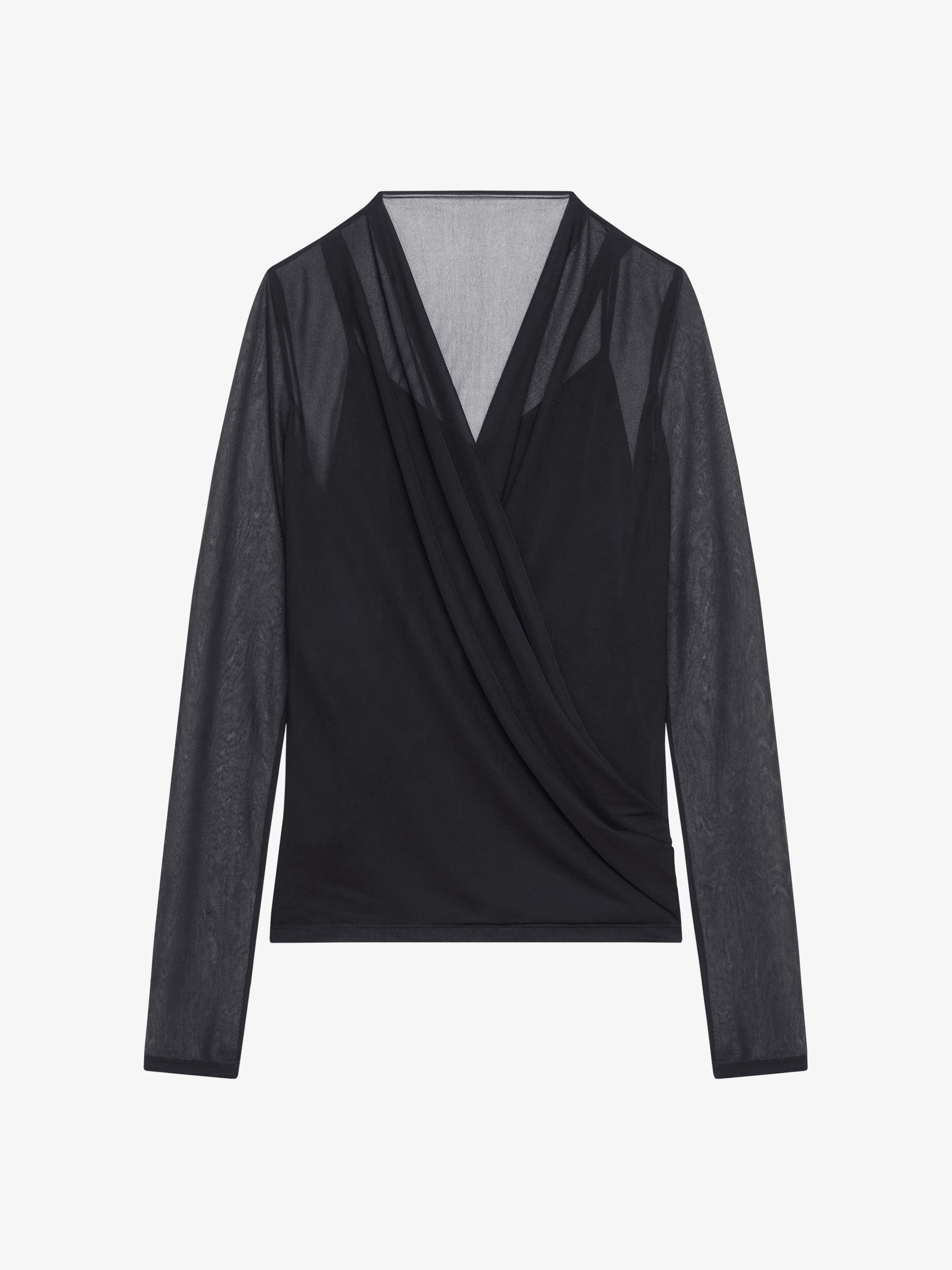 Shop Givenchy Draped Blouse In Jersey In Black