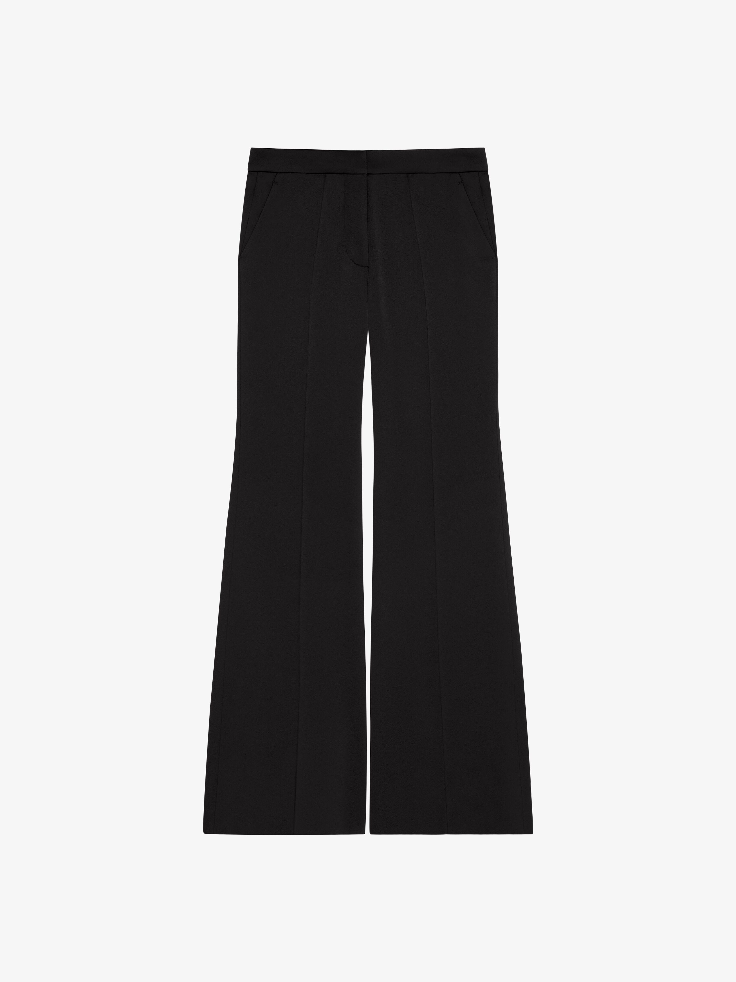 Givenchy - Flare Tailored Pants In Crepe With Satin Back - Women - Size: 44