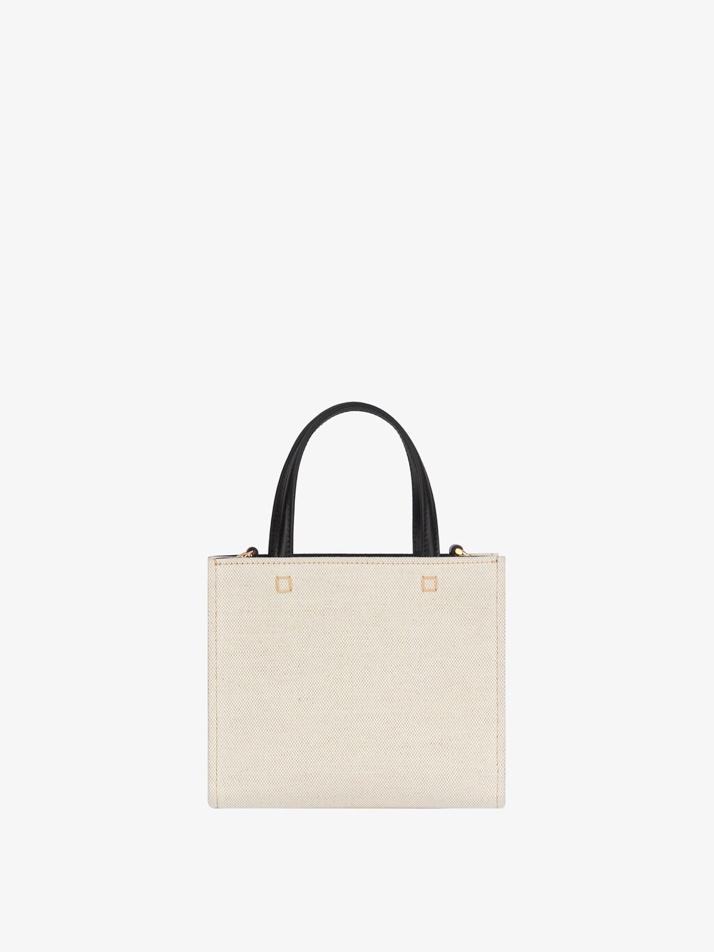 Mini G-Tote shopping bag in canvas - beige/black | Givenchy US