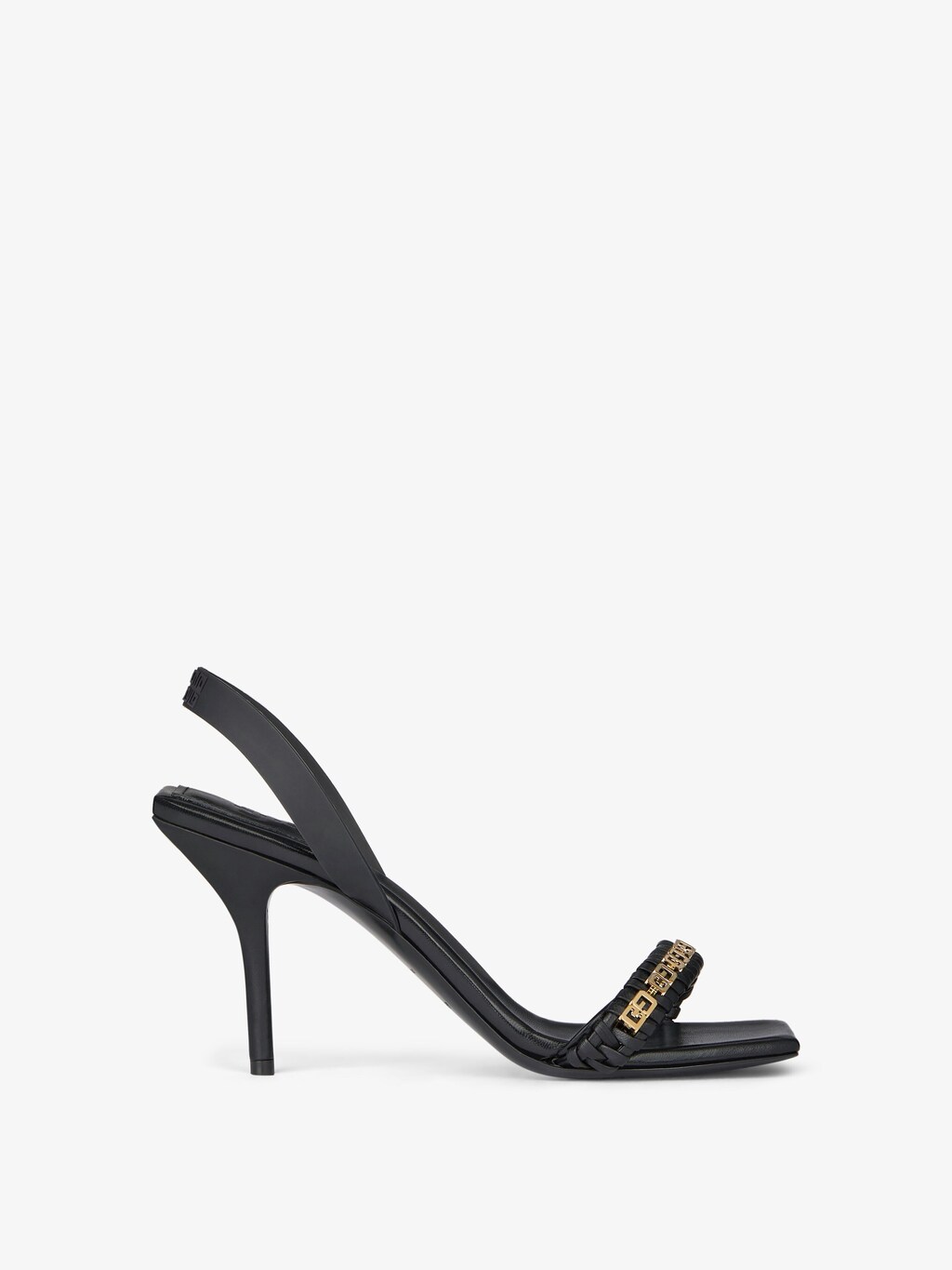 givenchy.com | G Woven sandals in braided leather with chain