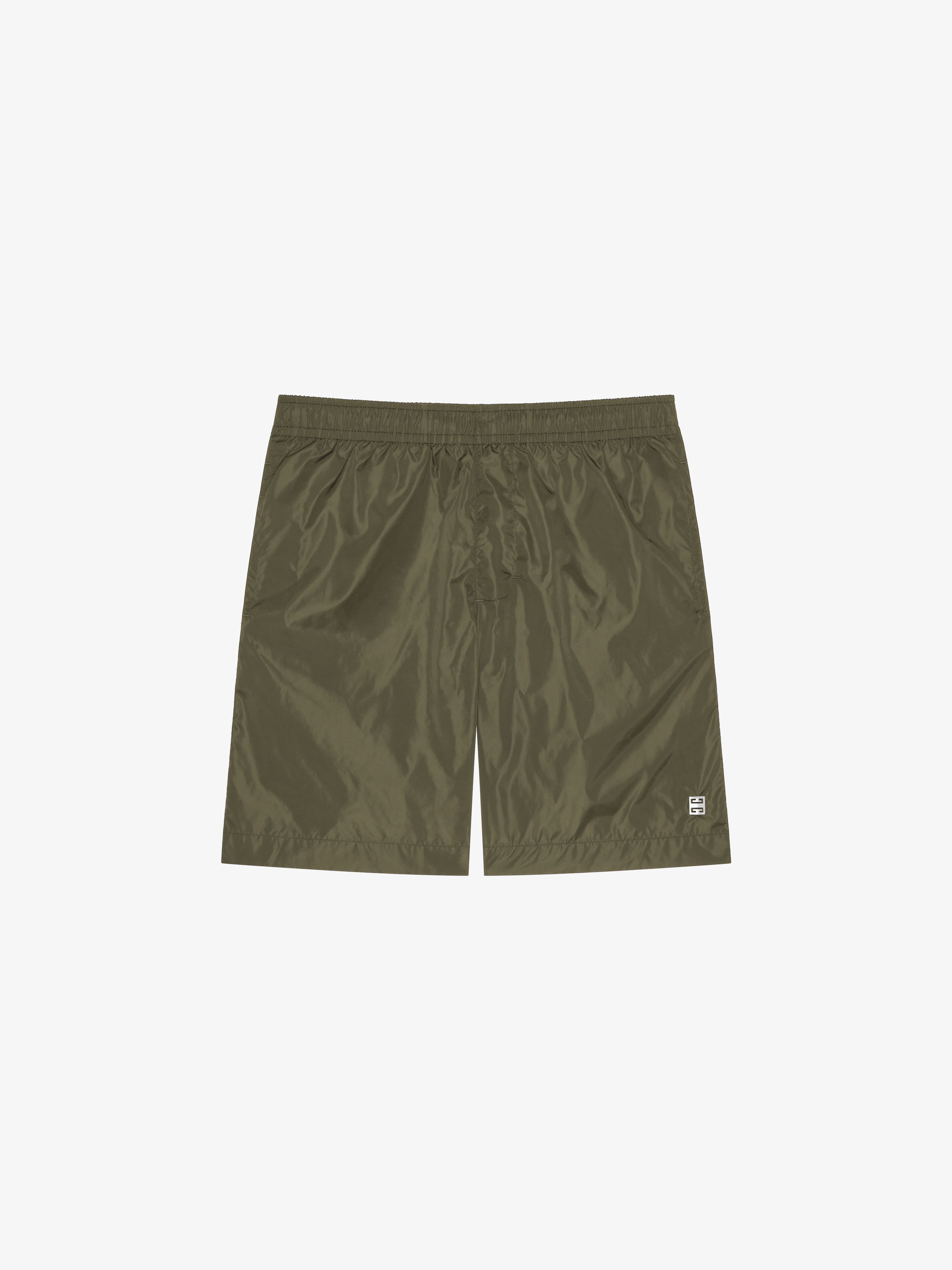 Shop Givenchy Swim Shorts With 4g Detail In Khaki
