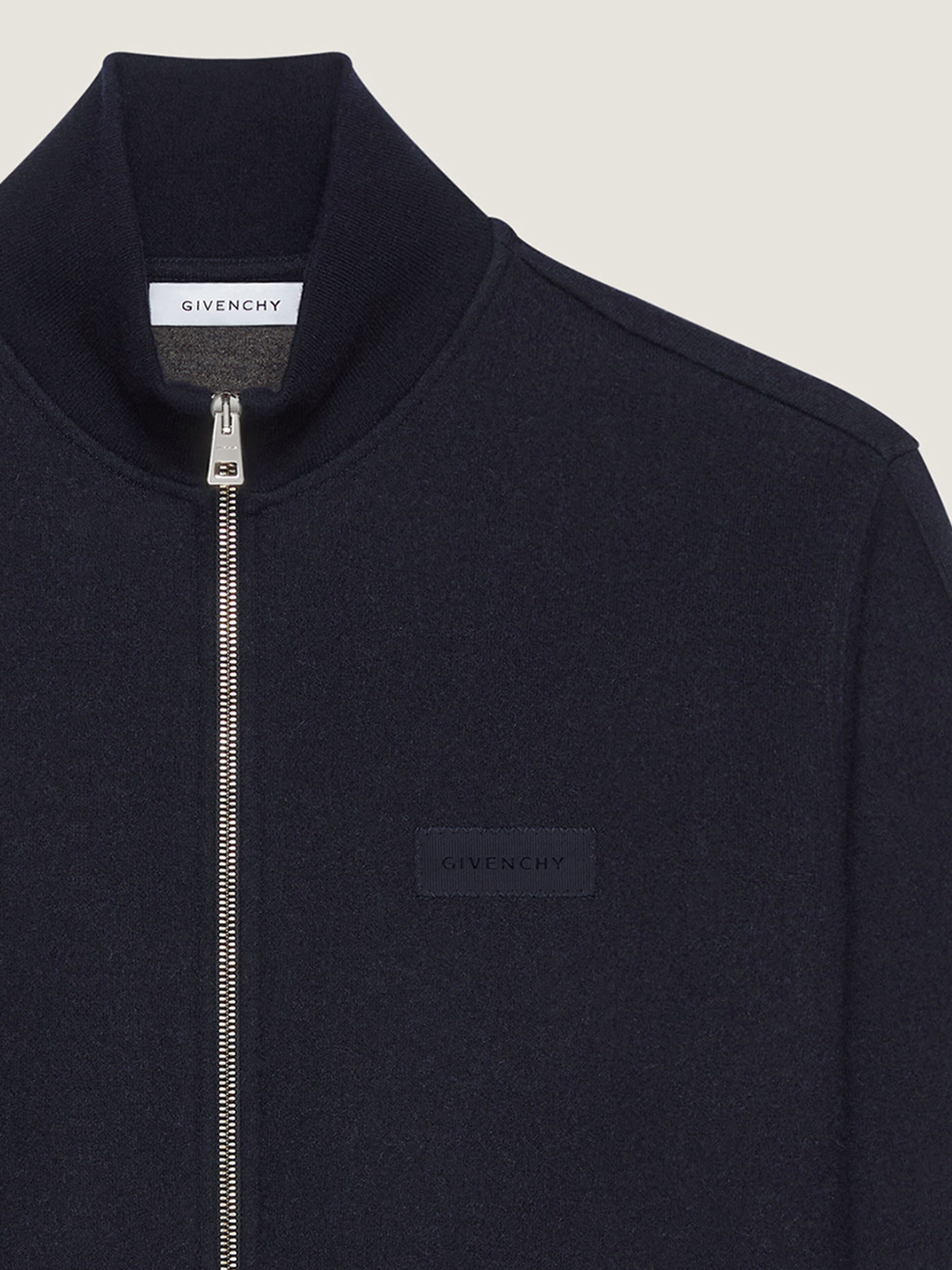 最高級 archive 90s GIVENCHY cashmere wool Zipped sweatshirt in wool cashmere with GIVENCHY patch