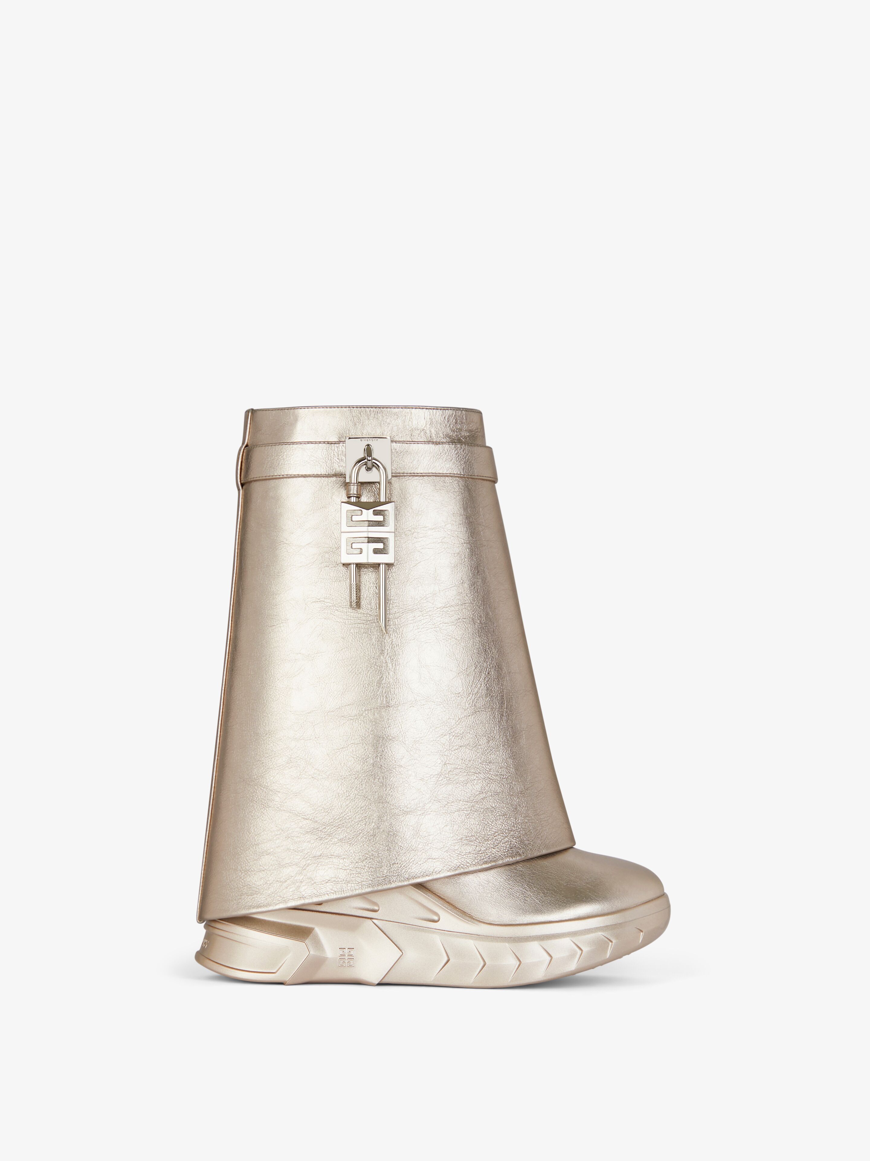 Givenchy - Bottines Shark Lock Biker En Cuir - pour Femme - Taille : 38