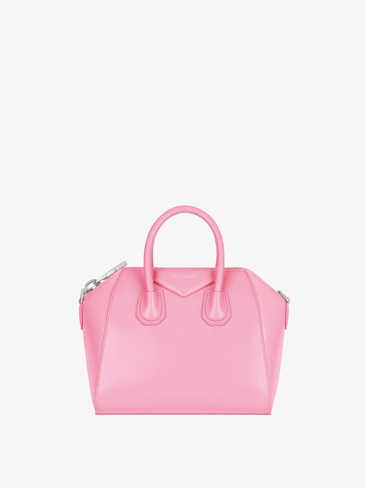 Mini Antigona bag in Box leather - bright pink | Givenchy US