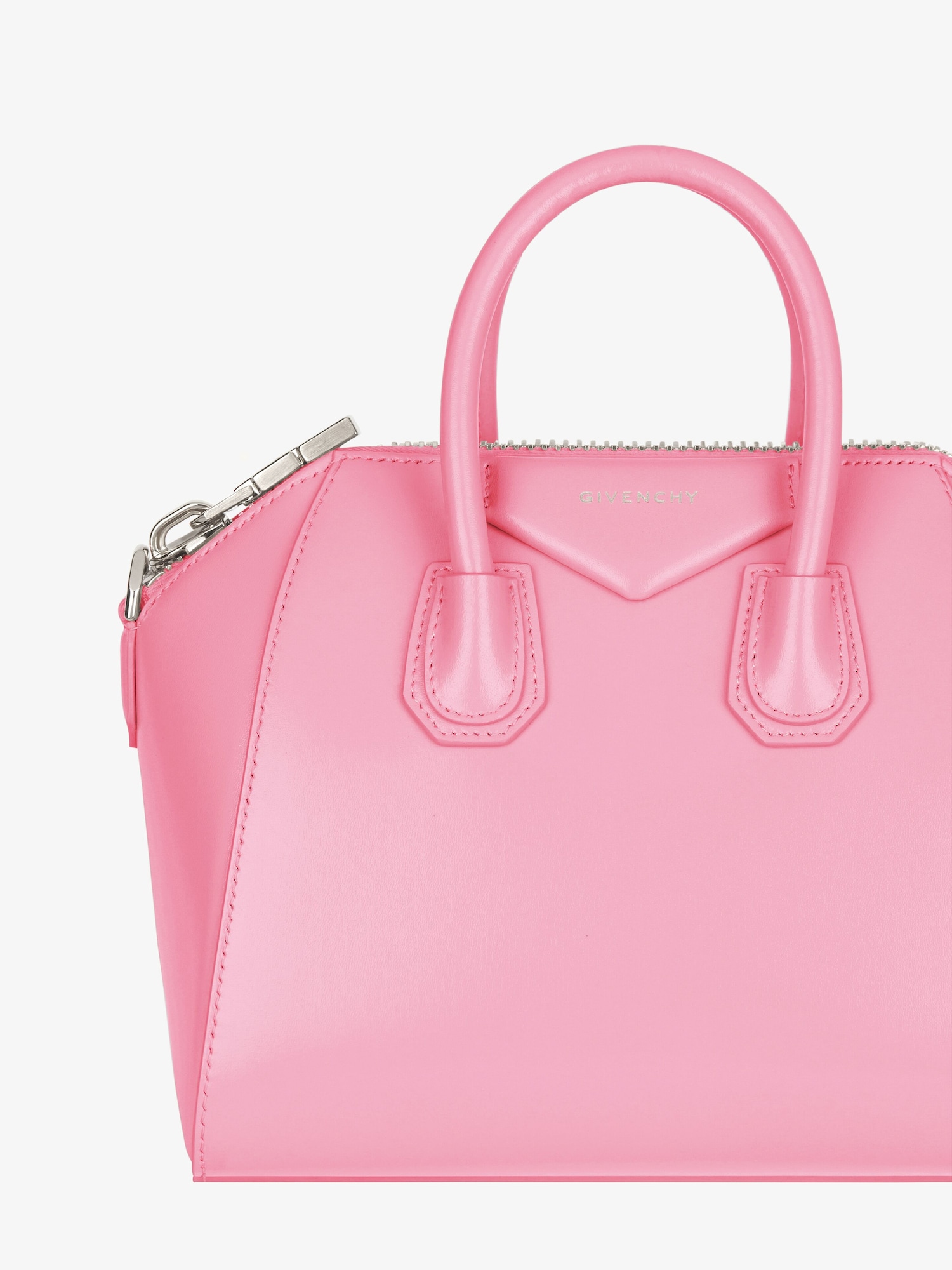 Mini Antigona bag in Box leather - bright pink | Givenchy US