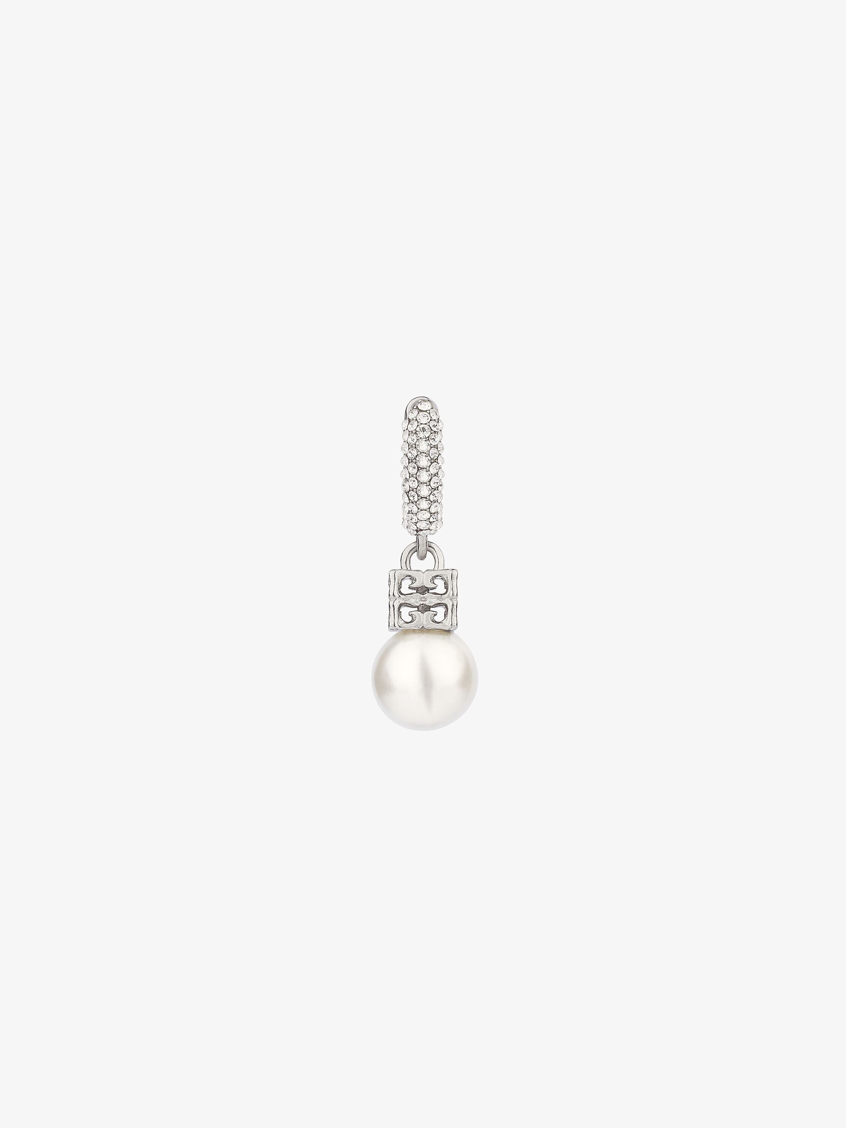 Givenchy - Bijou D'oreille Pearl En Métal Avec Cristaux - pour Femme