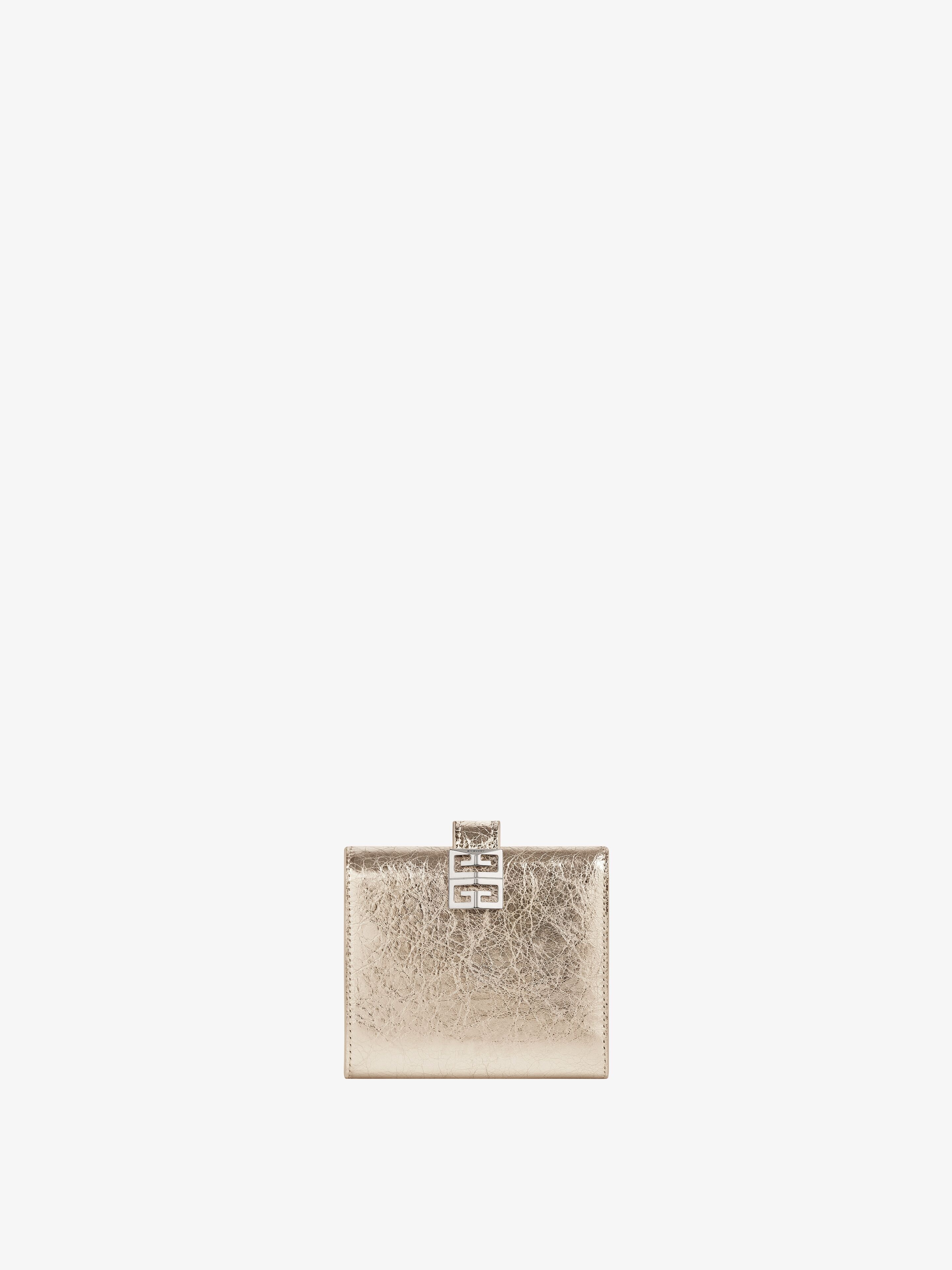 Shop Givenchy 4g Wallet In Laminated Leather In Multicolor