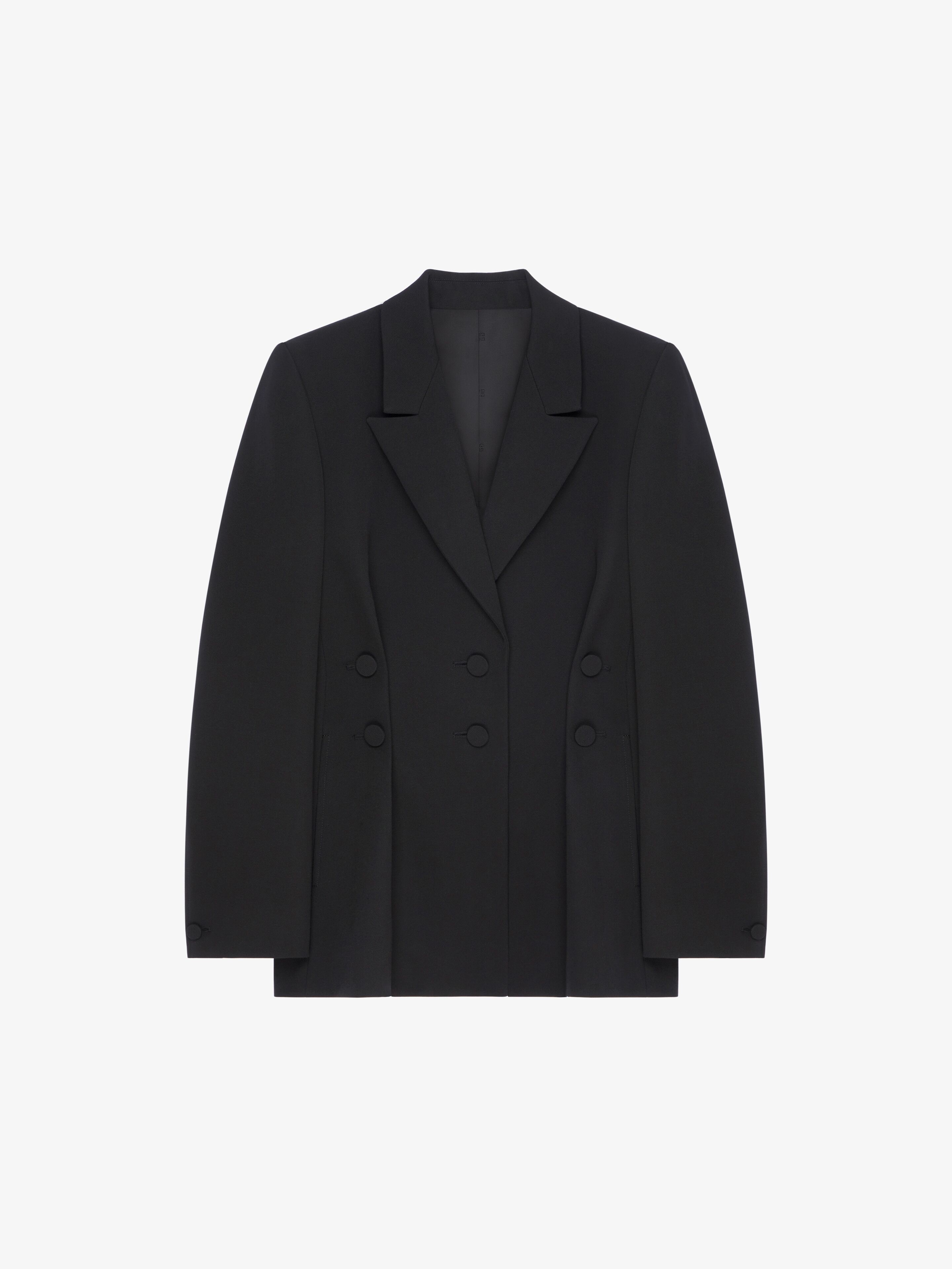 Jacket in tricotine wool - black | Givenchy