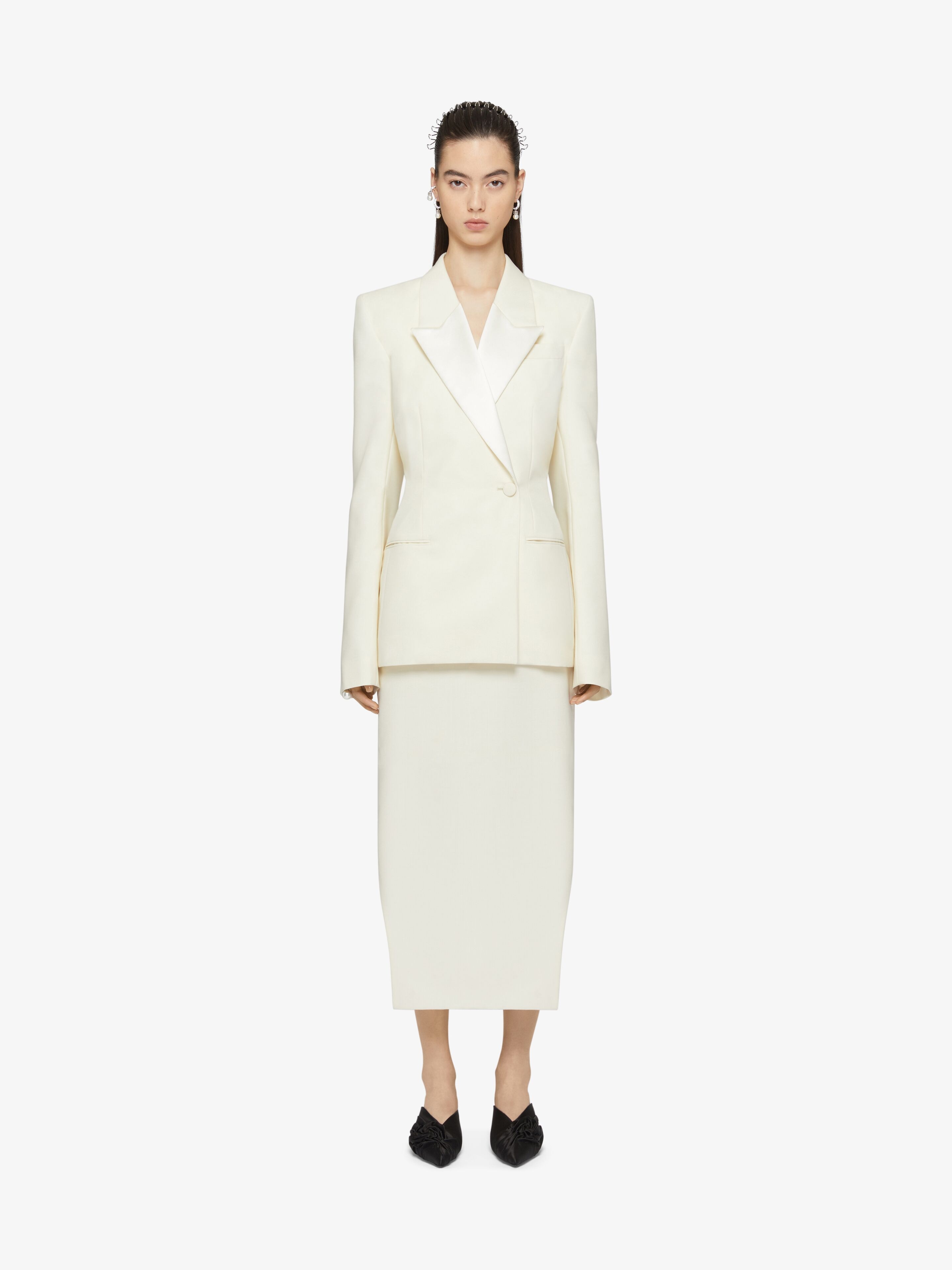 【送料&関税込】Givenchy Wool And Mohair Asymmetric Skirt Givenchy Asymmetric Skirt In Wool And Mohair In Black | ModeSens