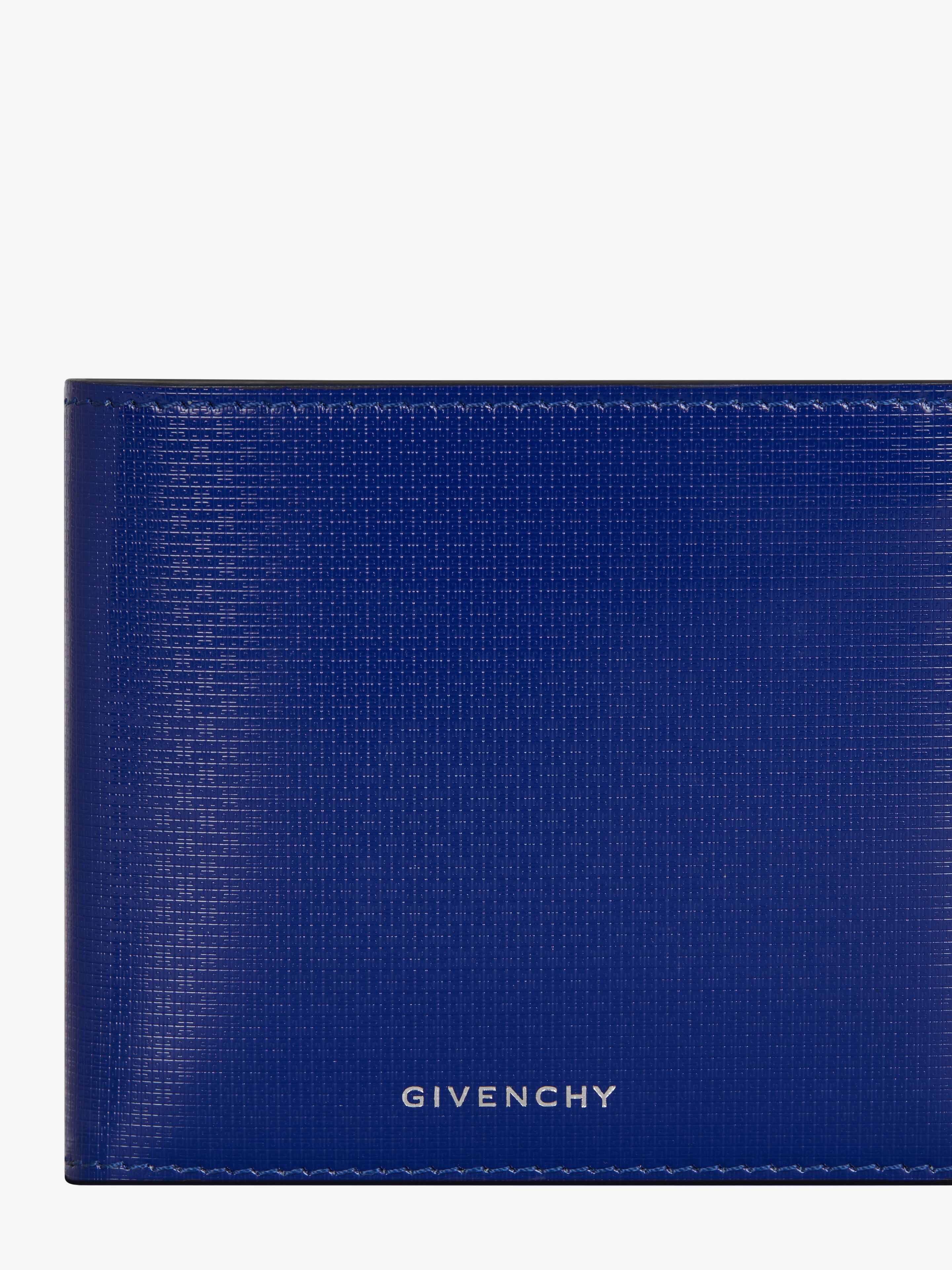 Givenchy sold Wallet Signature Navy Blue Bifold 5x4 Medium Card Holder Logo Unisex