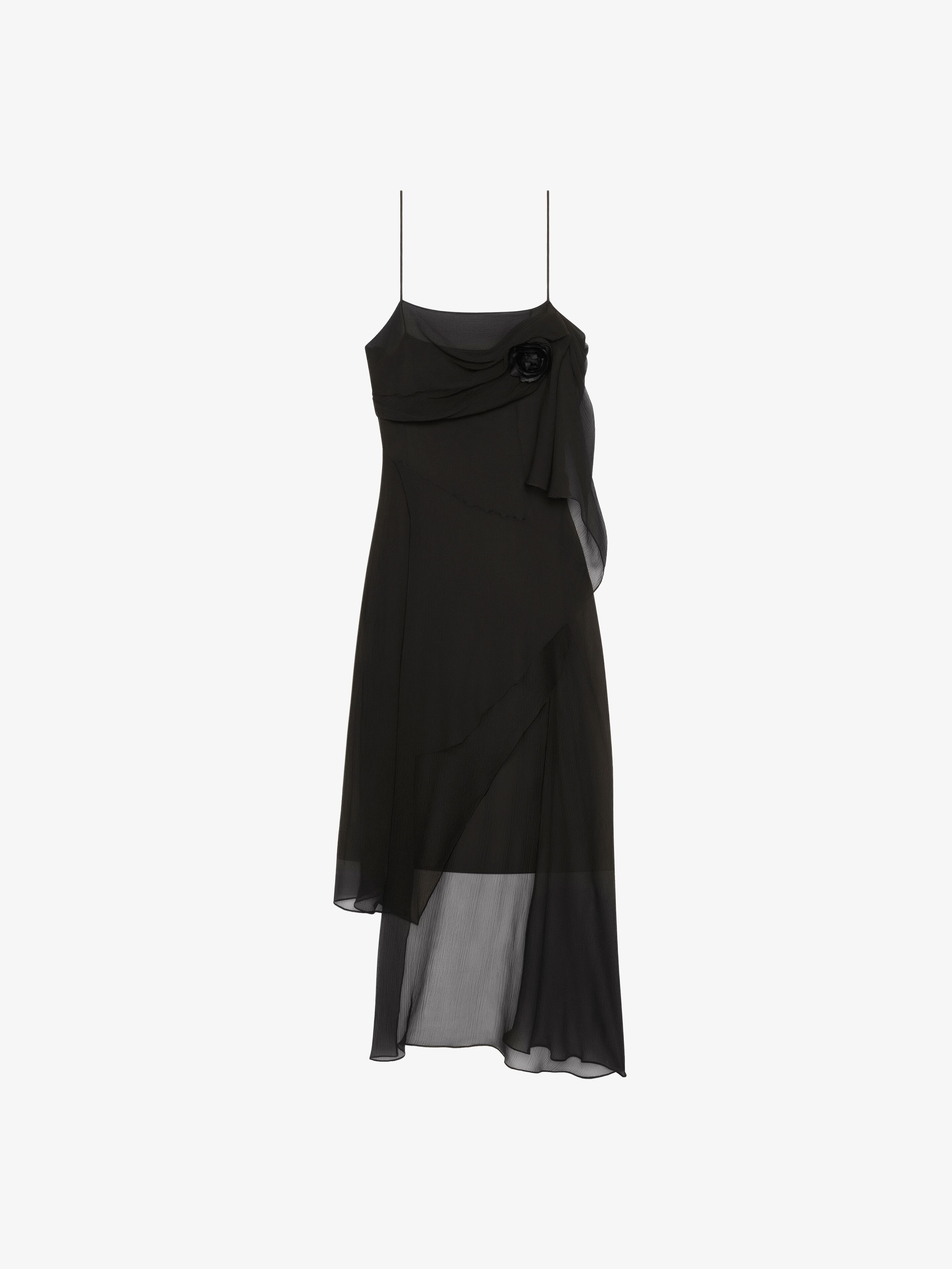 Shop Givenchy Straps Dress In Muslin In Black