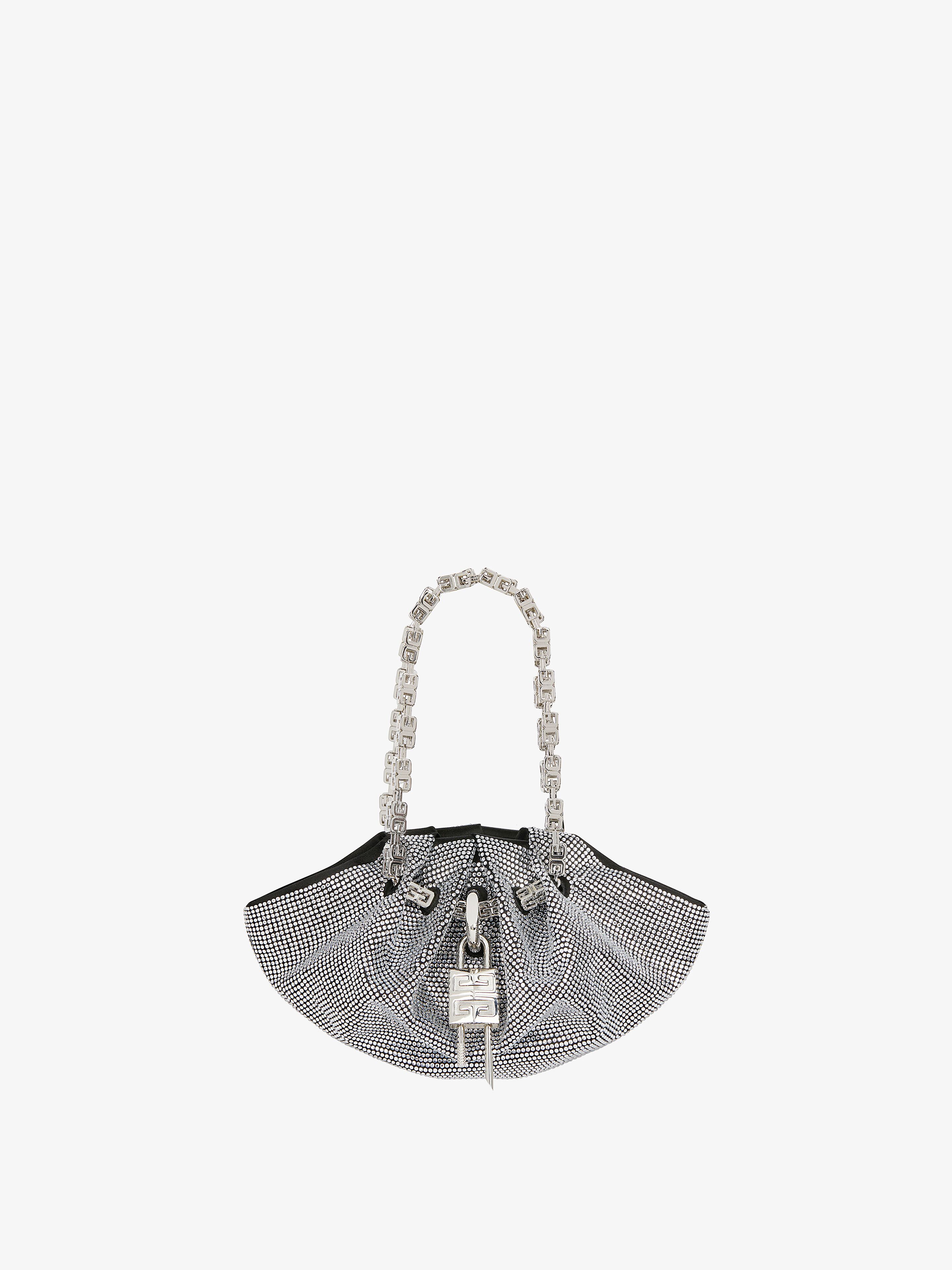 Givenchy Mini Kenny Bag In Satin With Strass In Metallic