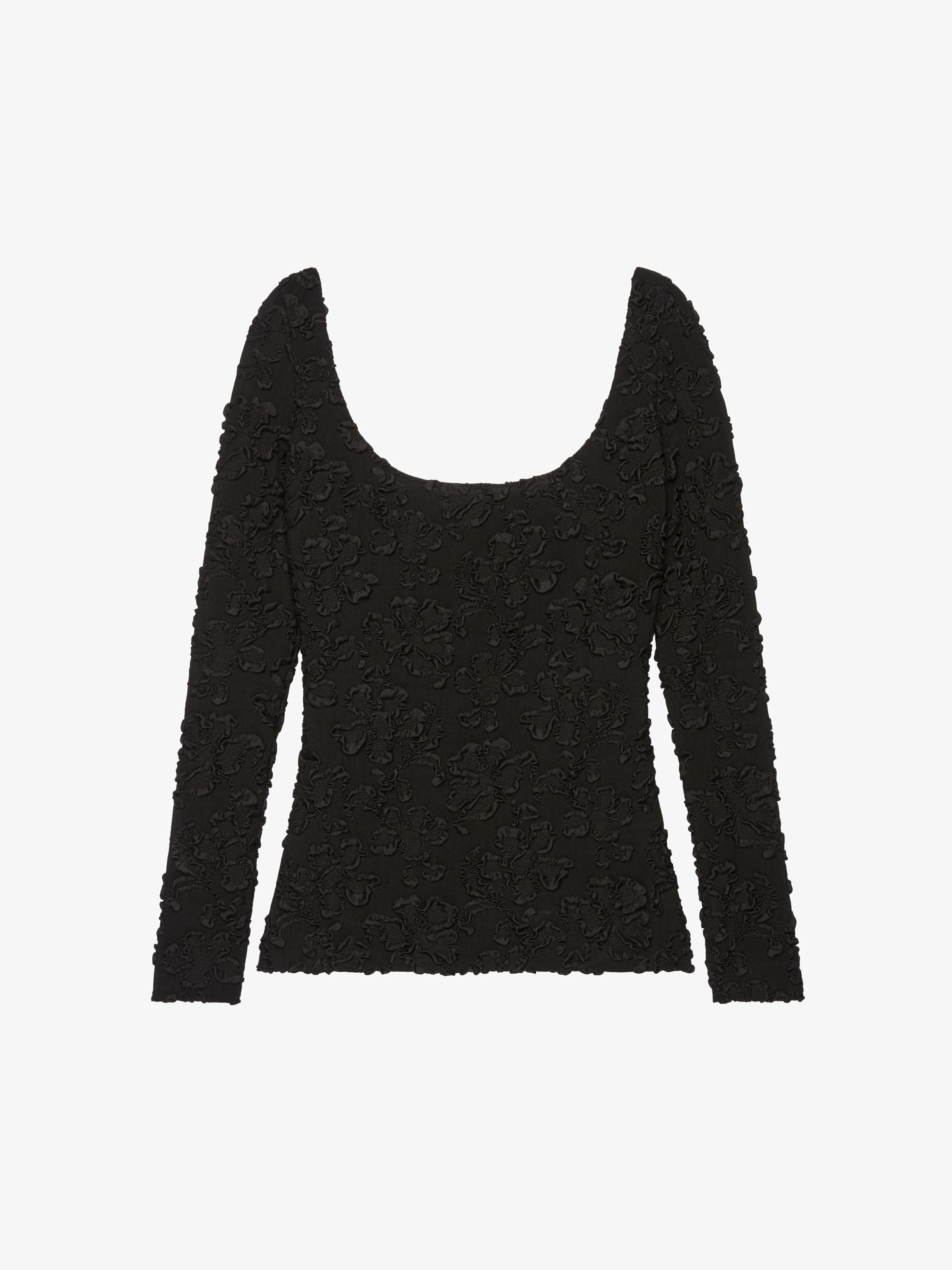 Givenchy - Top Slim En Jersey À Motif Floral - Noir - pour Femme - Taille : 38
