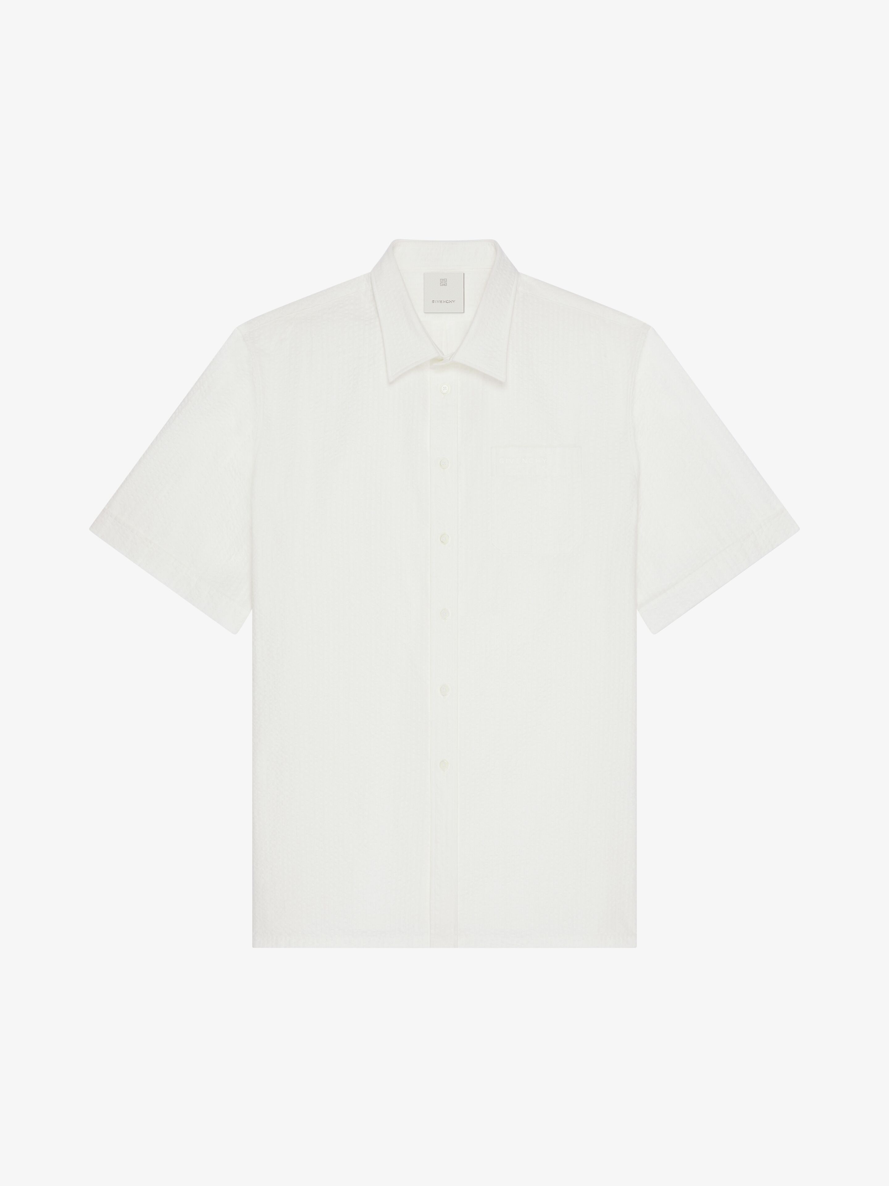 Givenchy - For Men - Shirt In Cotton Seersucker - White - For Men - Size: 41