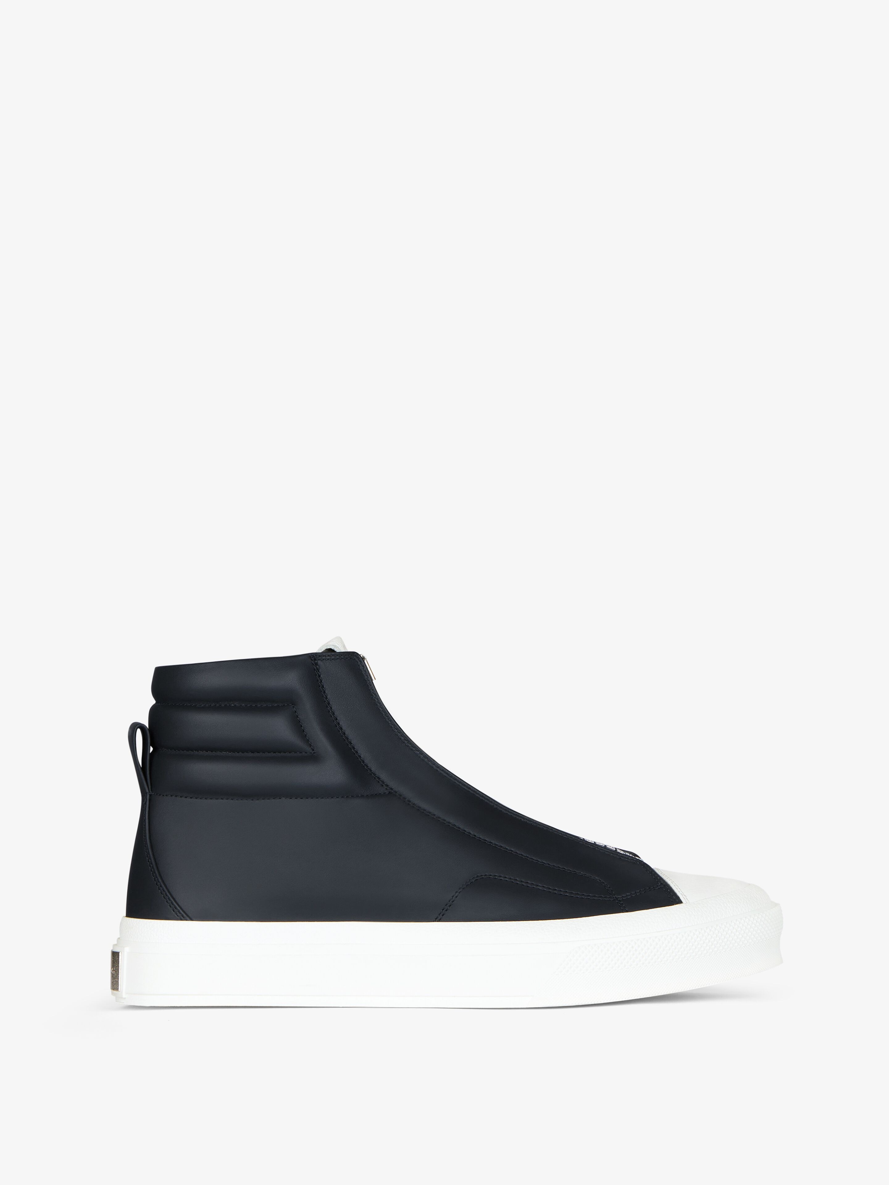 City high-top sneakers in leather