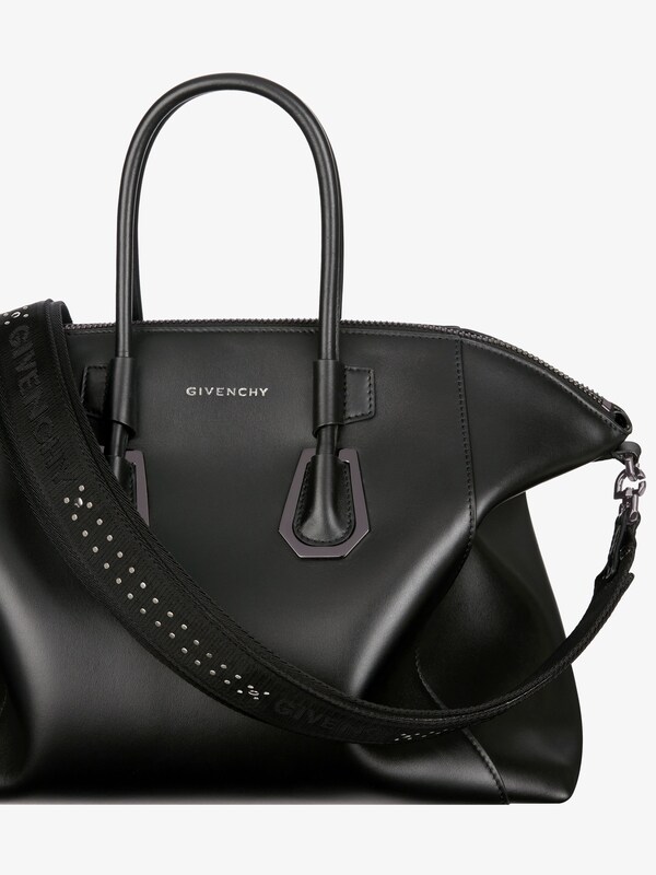 Small Antigona Sport bag in leather with metallic details