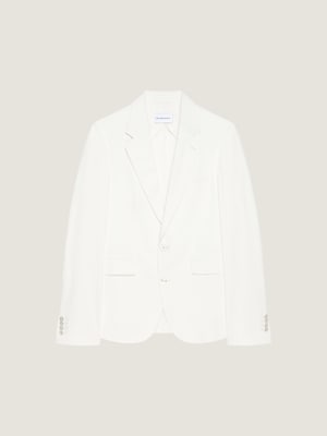 Veste destructurée simple boutonnage en coton mélangé