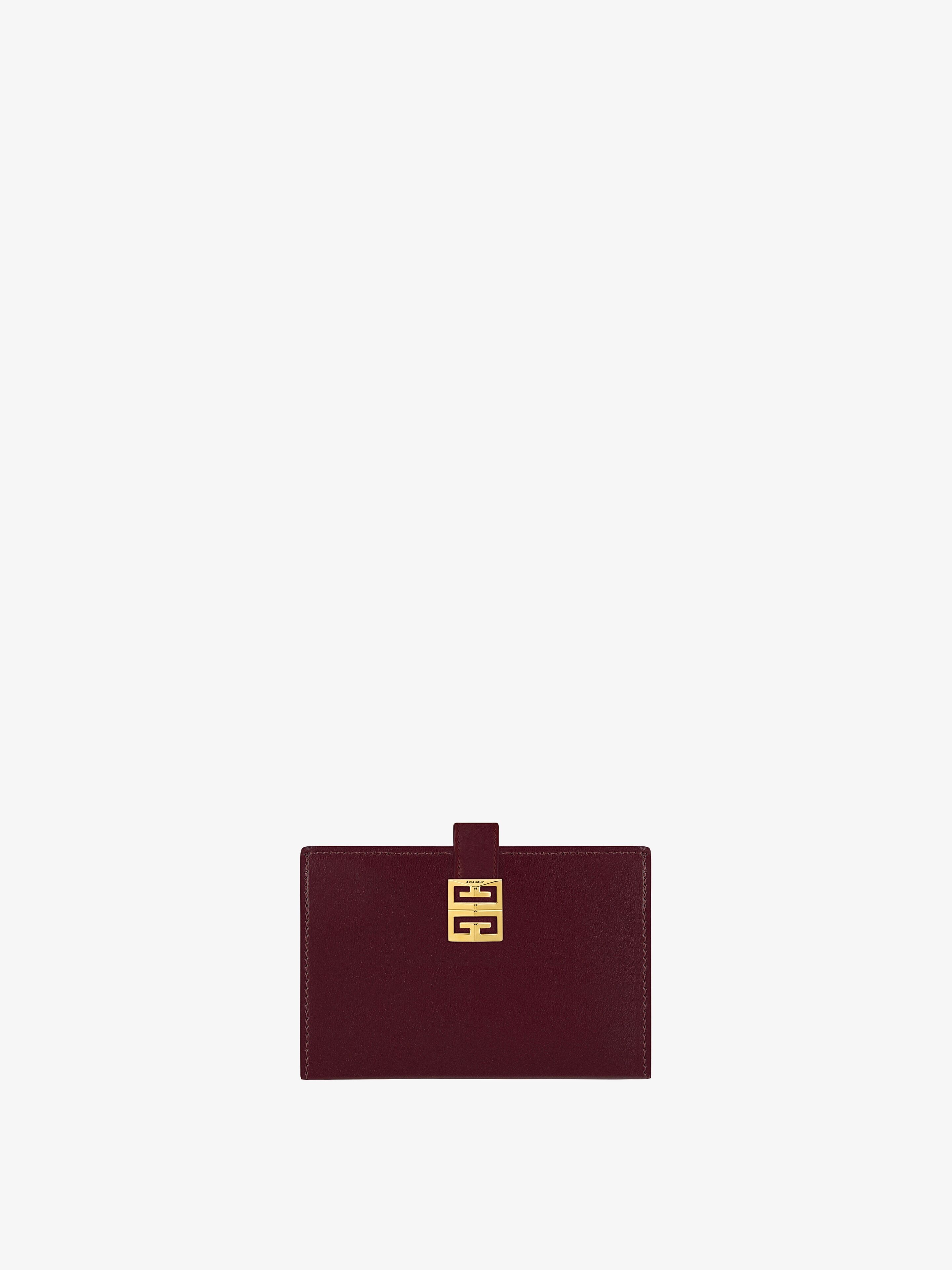 Givenchy Portefeuille 4g En Cuir Box In Brown